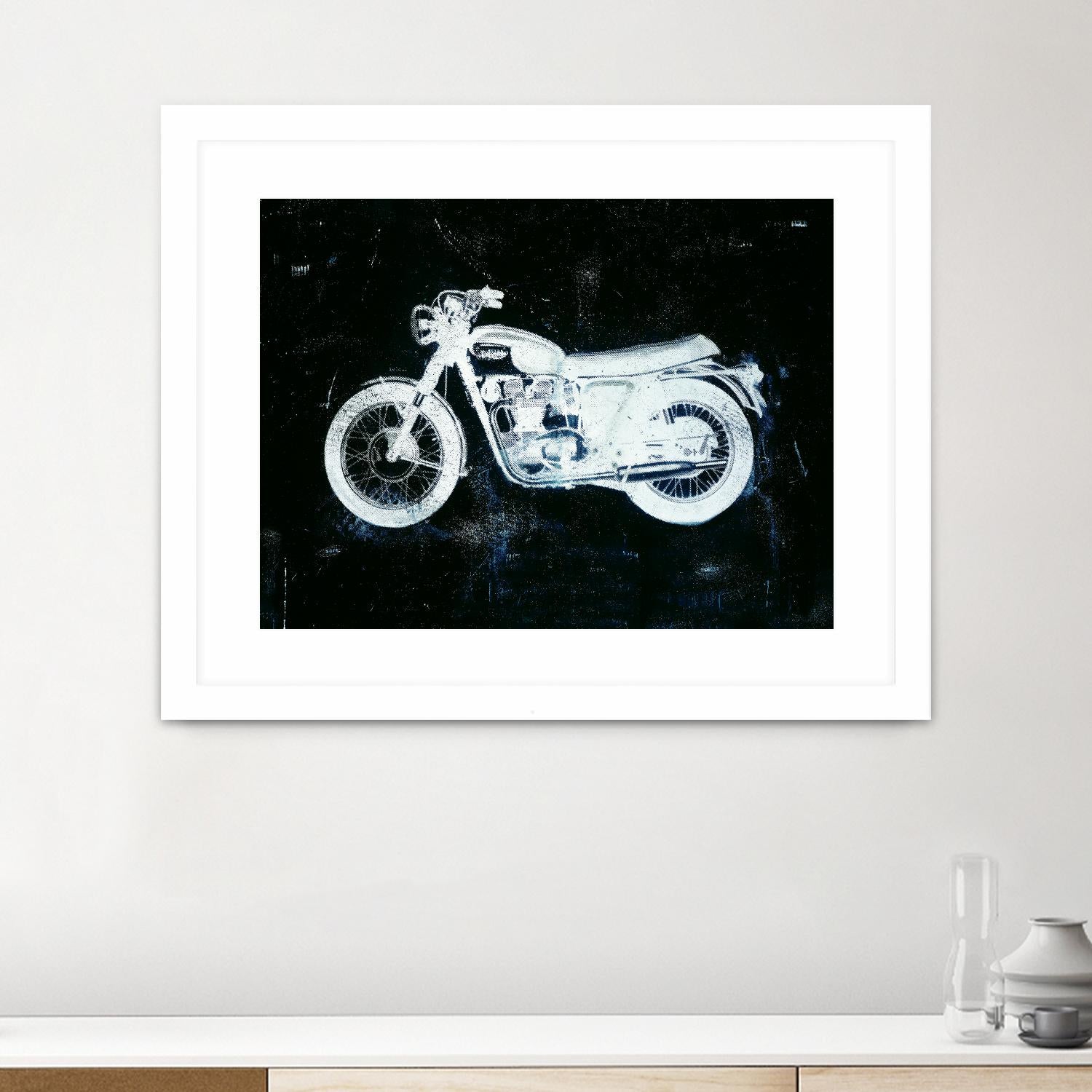 Moto White by JB Hall on GIANT ART - black leisure