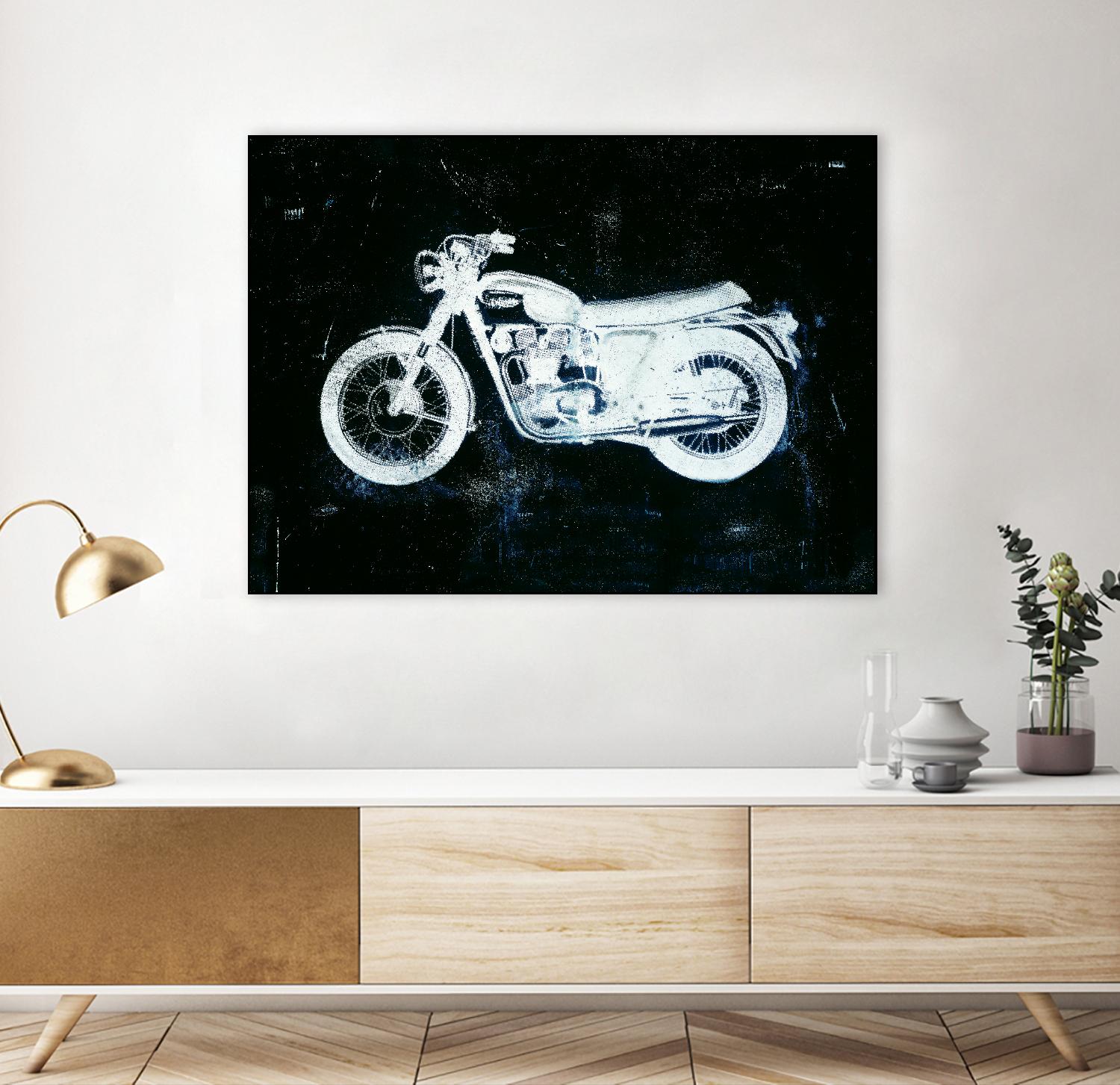 Moto White by JB Hall on GIANT ART - black leisure