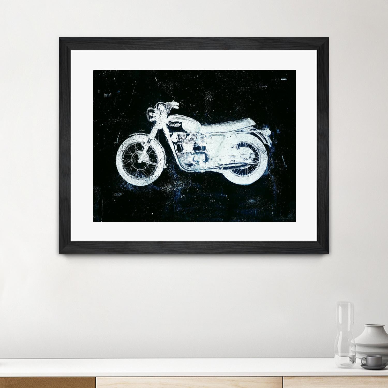 Moto White by JB Hall on GIANT ART - black leisure