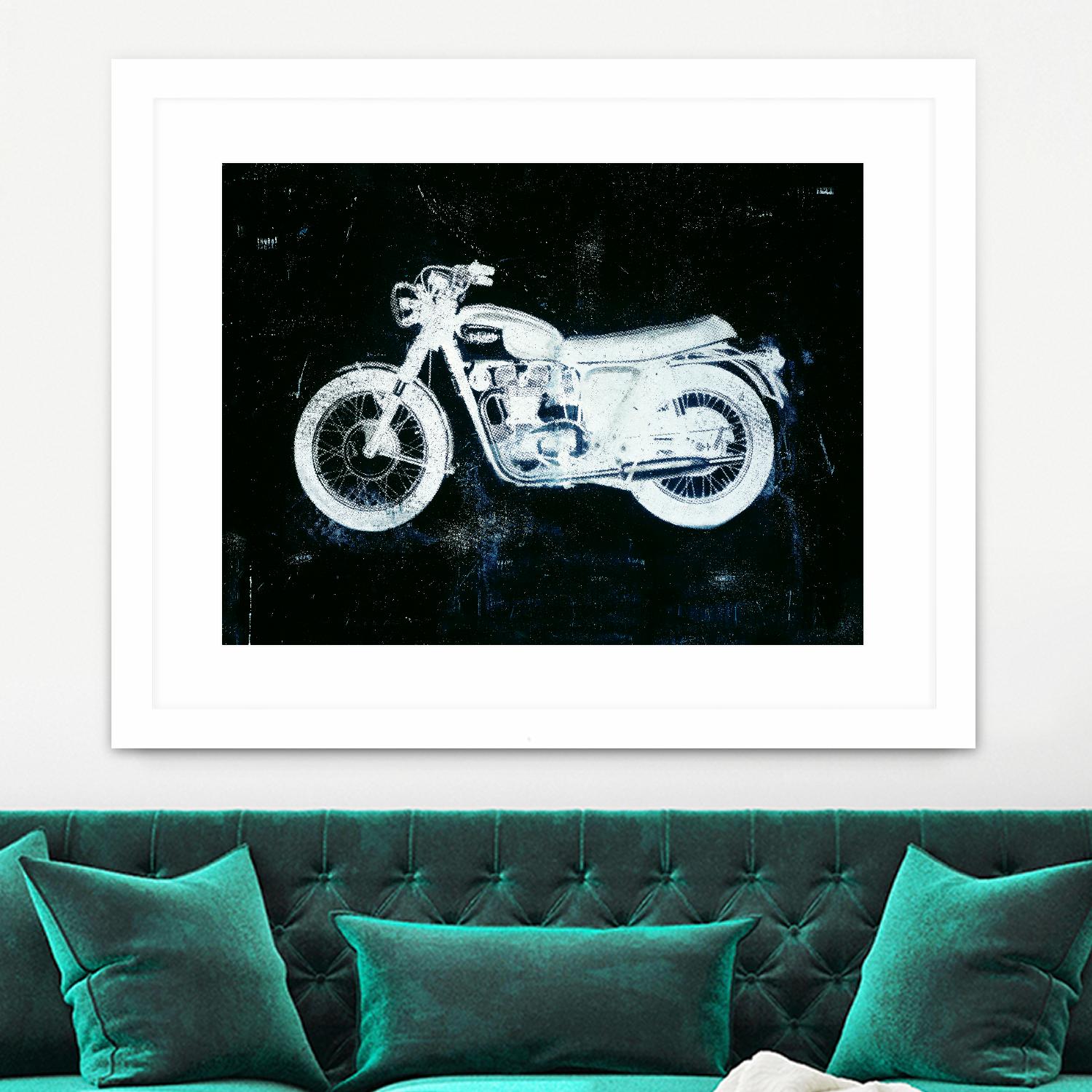 Moto White by JB Hall on GIANT ART - black leisure