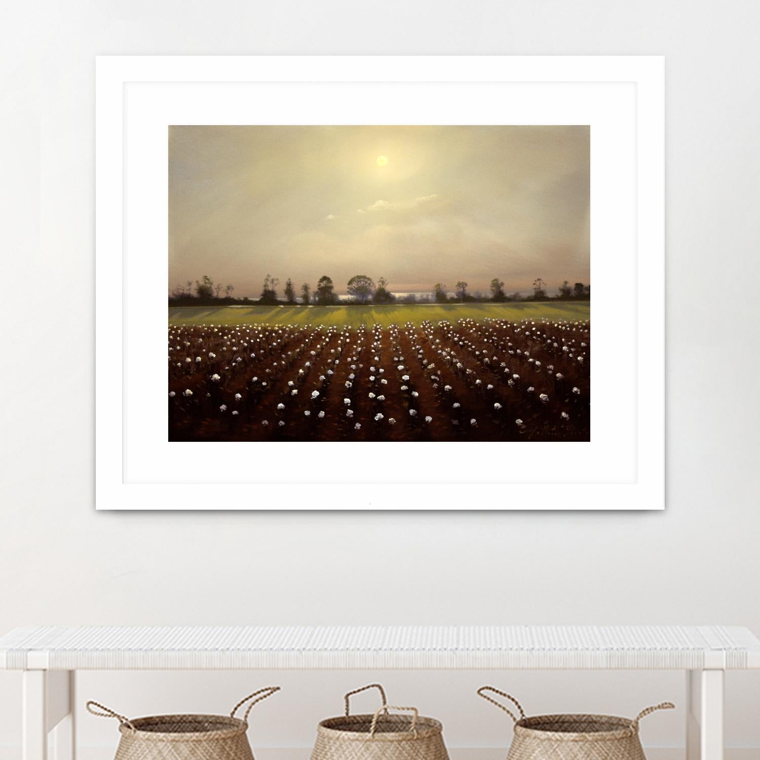 Parhelia: Cotton Field by Matthew Hasty on GIANT ART - green landscape