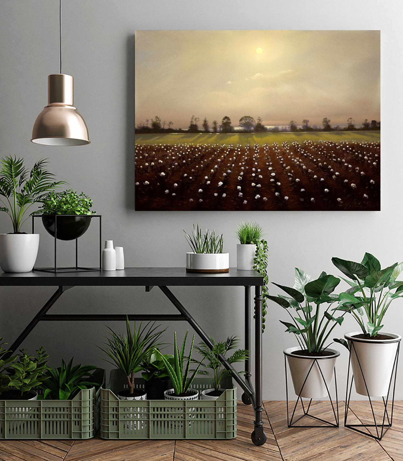 Parhelia: Cotton Field by Matthew Hasty on GIANT ART - green landscape