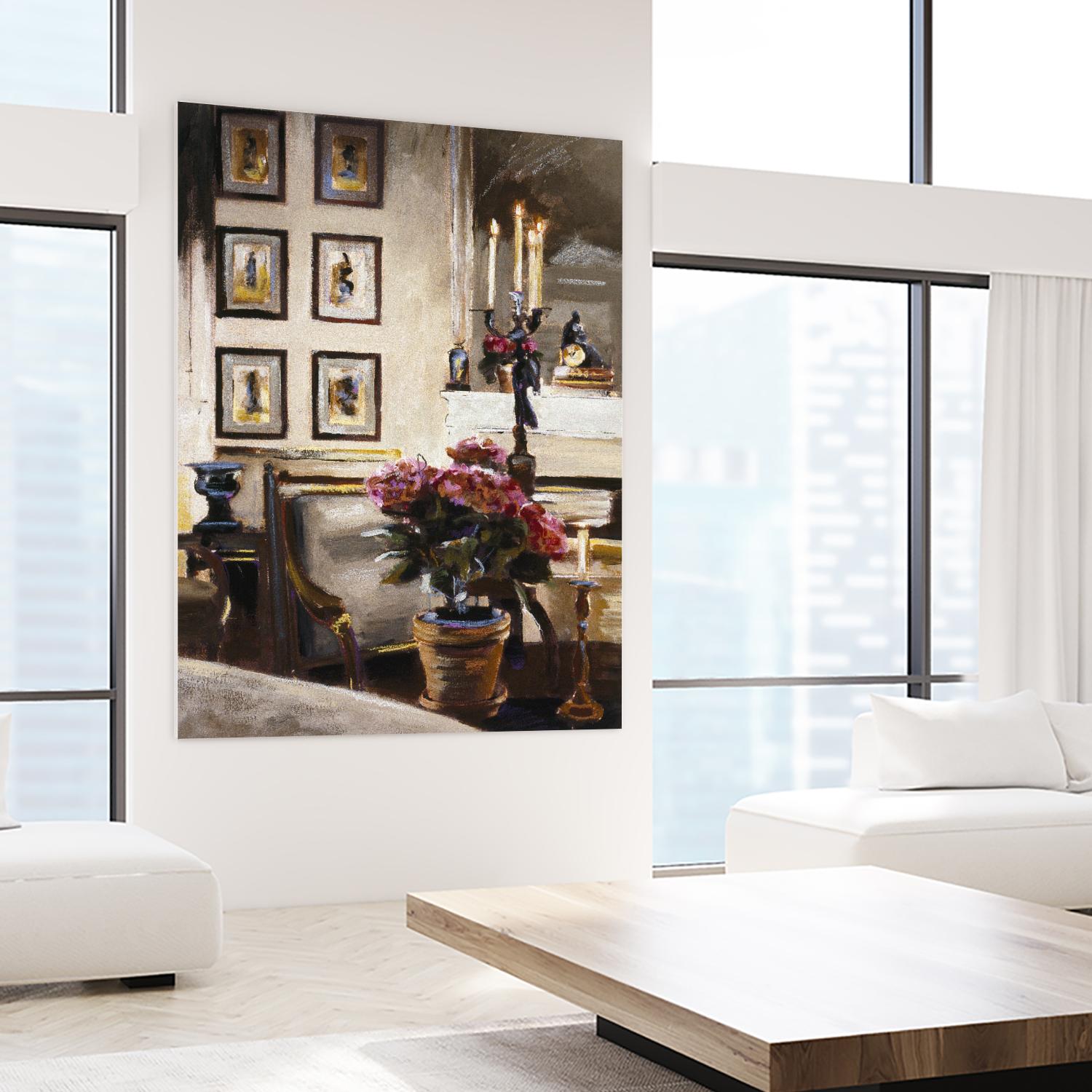 Comfortable Interior 1 by Dennis Carney on GIANT ART - brown architectural