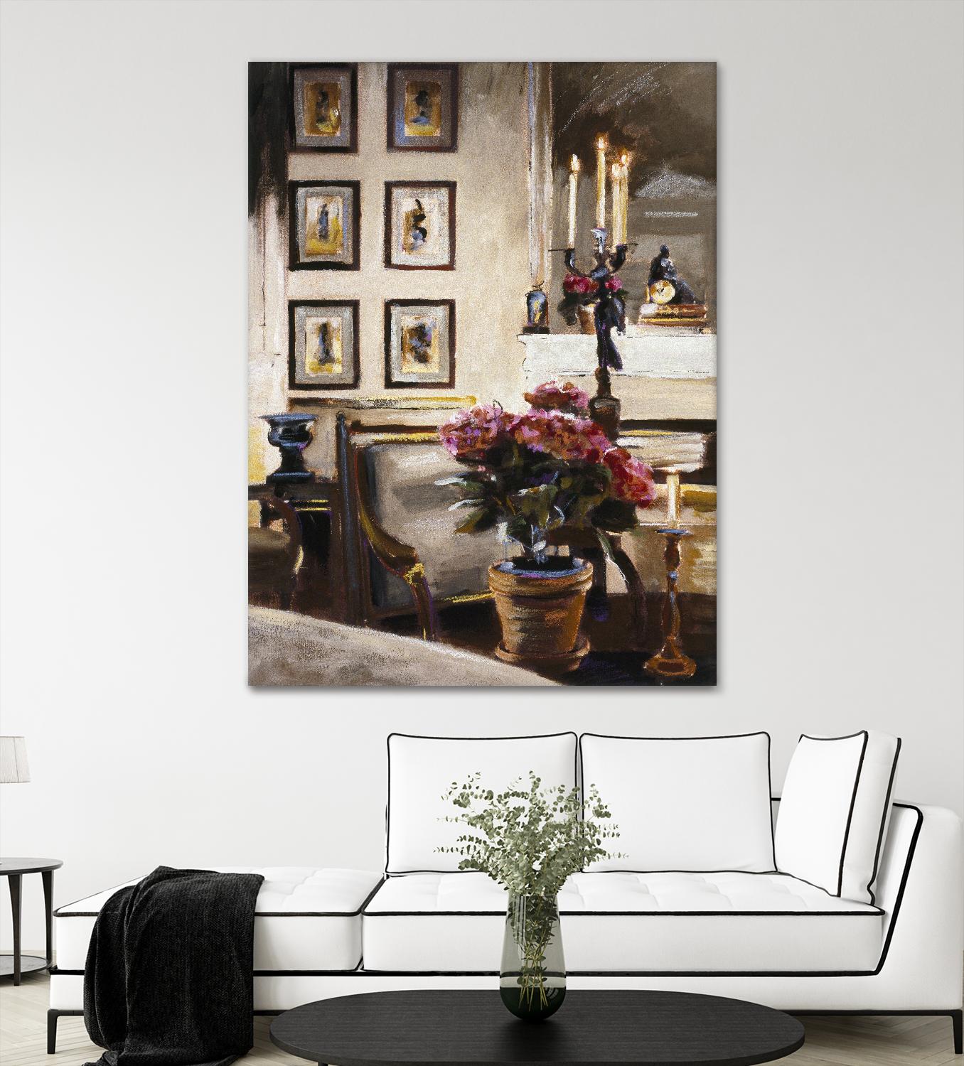 Comfortable Interior 1 by Dennis Carney on GIANT ART - brown architectural