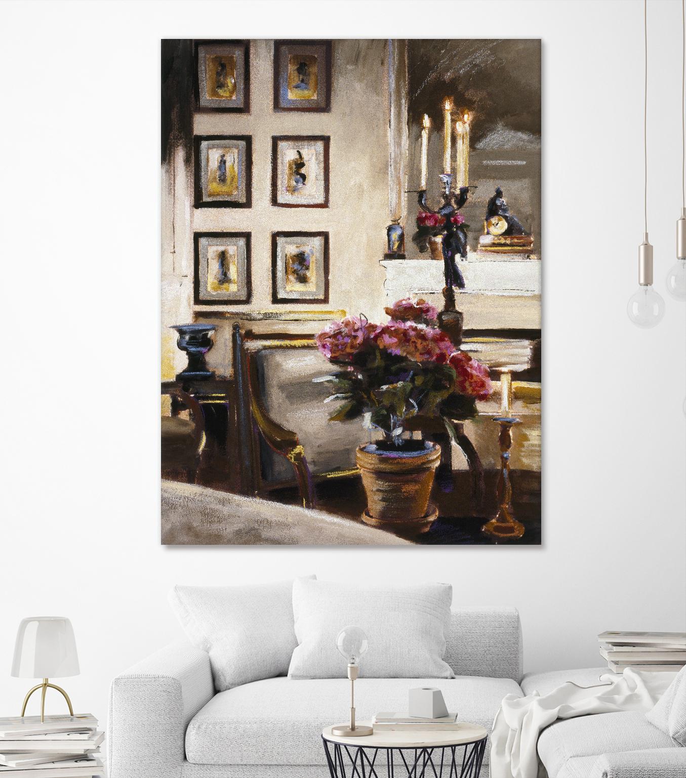 Comfortable Interior 1 by Dennis Carney on GIANT ART - brown architectural