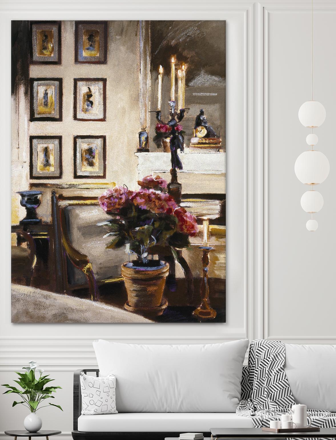 Comfortable Interior 1 by Dennis Carney on GIANT ART - brown architectural