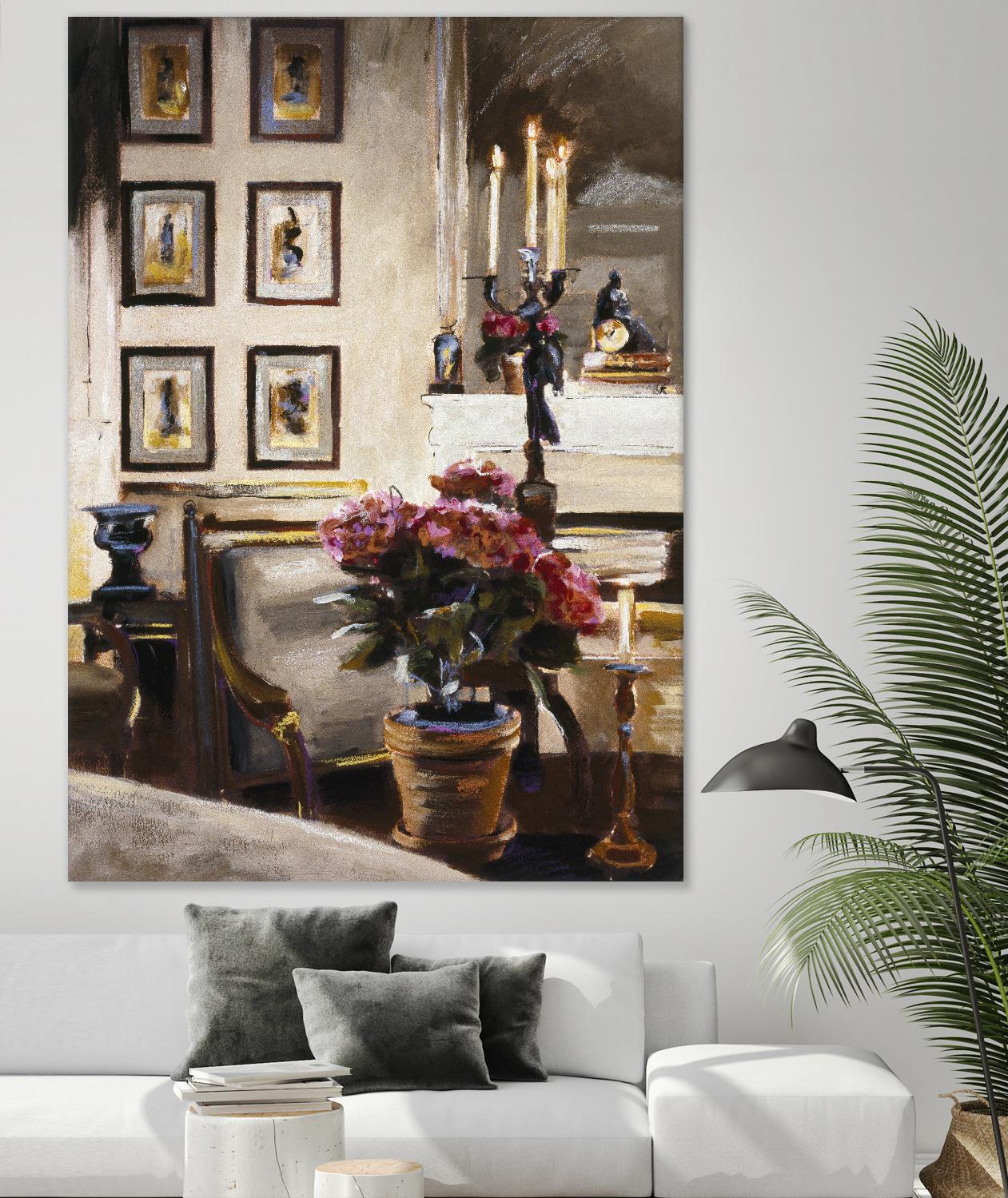 Comfortable Interior 1 by Dennis Carney on GIANT ART - brown architectural