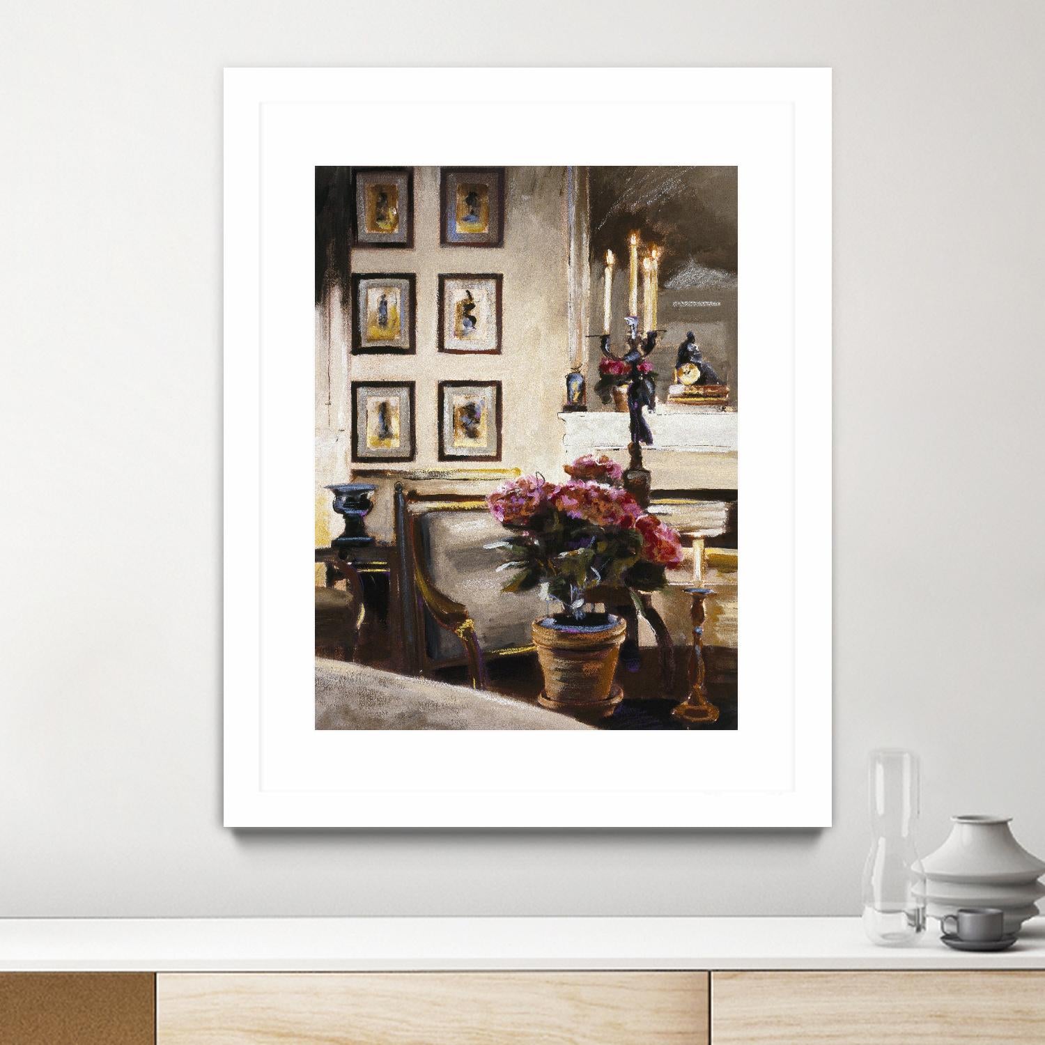 Comfortable Interior 1 by Dennis Carney on GIANT ART - brown architectural