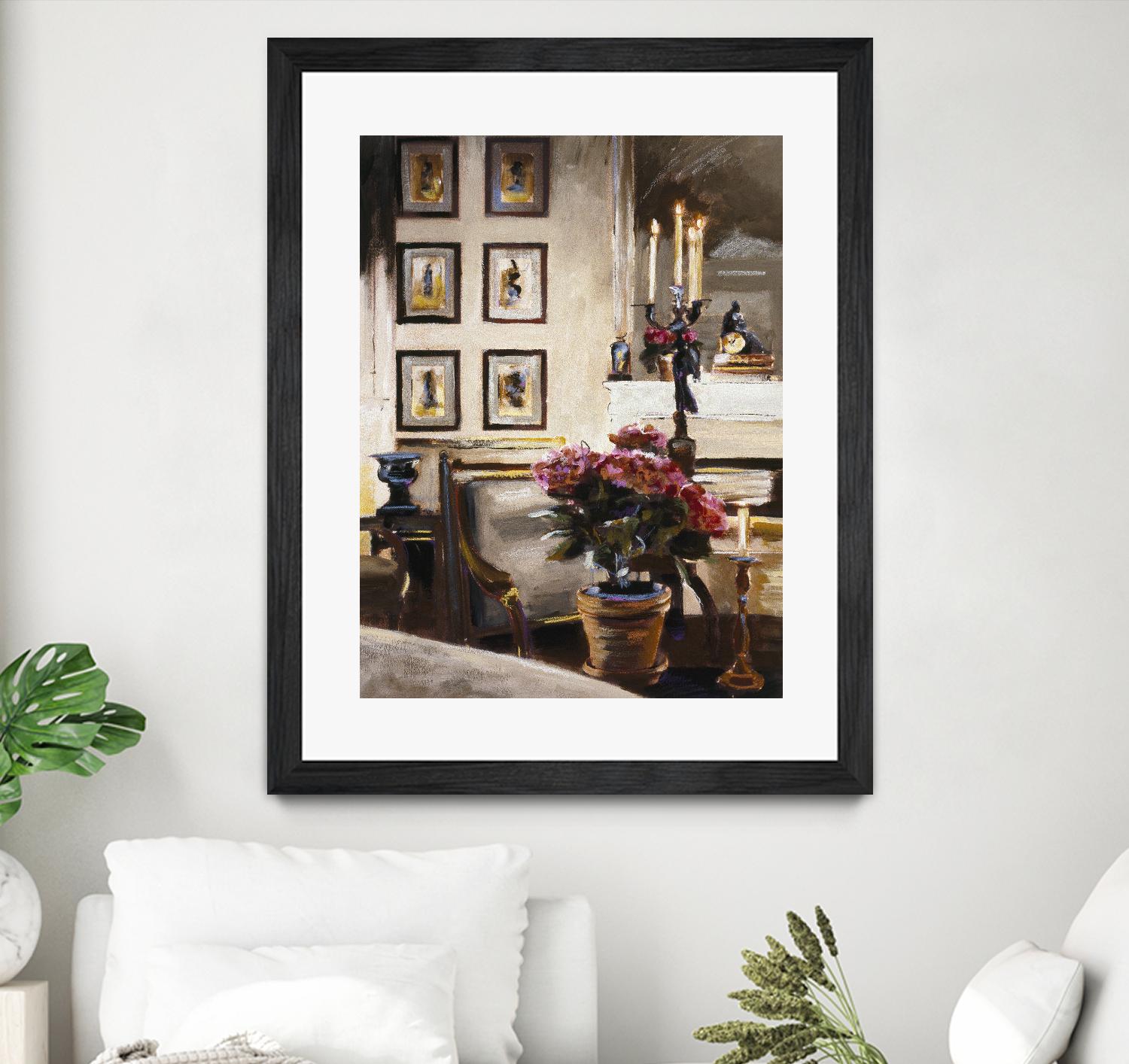 Comfortable Interior 1 by Dennis Carney on GIANT ART - brown architectural