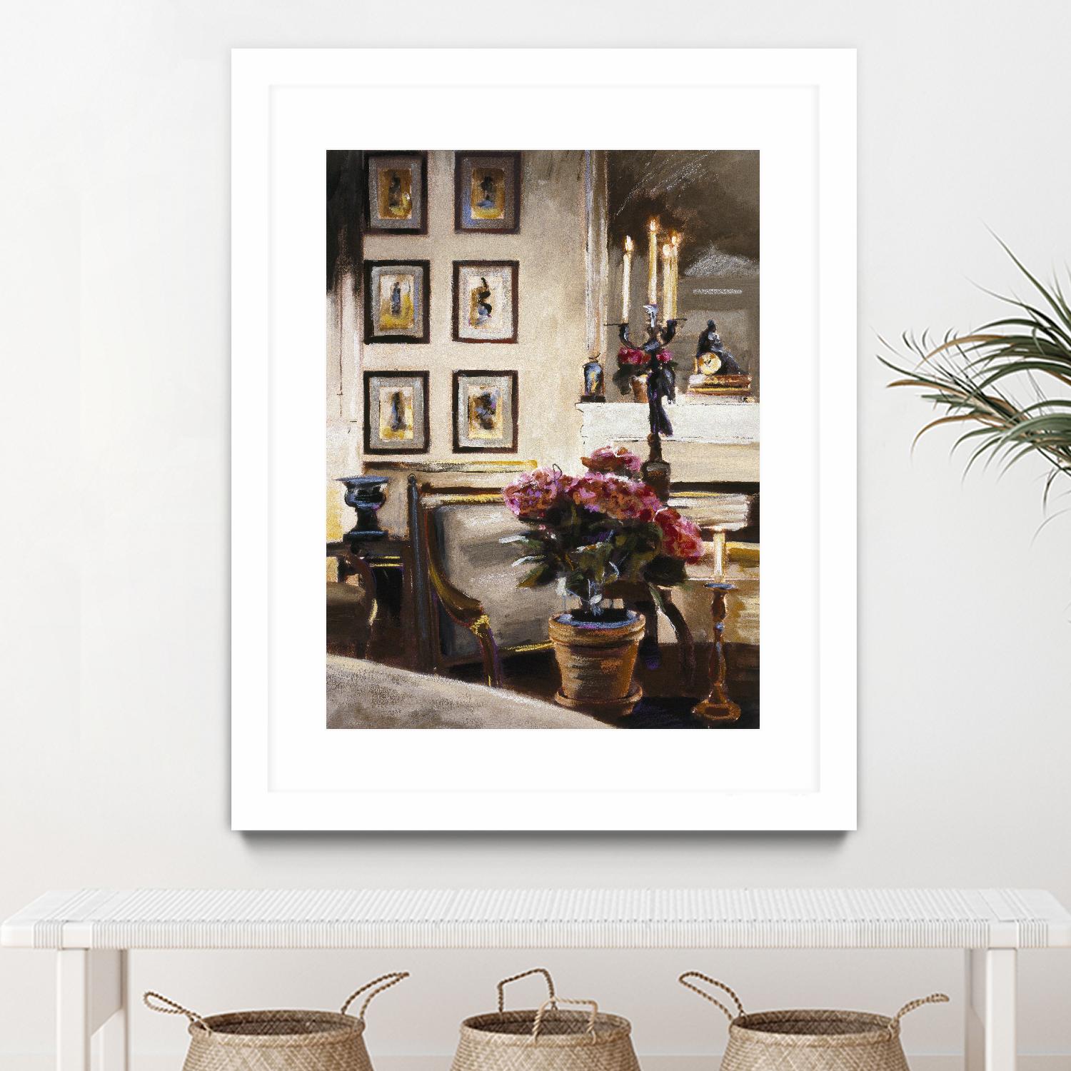 Comfortable Interior 1 by Dennis Carney on GIANT ART - brown architectural