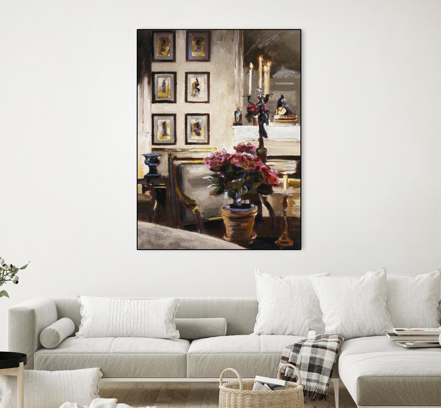 Comfortable Interior 1 by Dennis Carney on GIANT ART - brown architectural