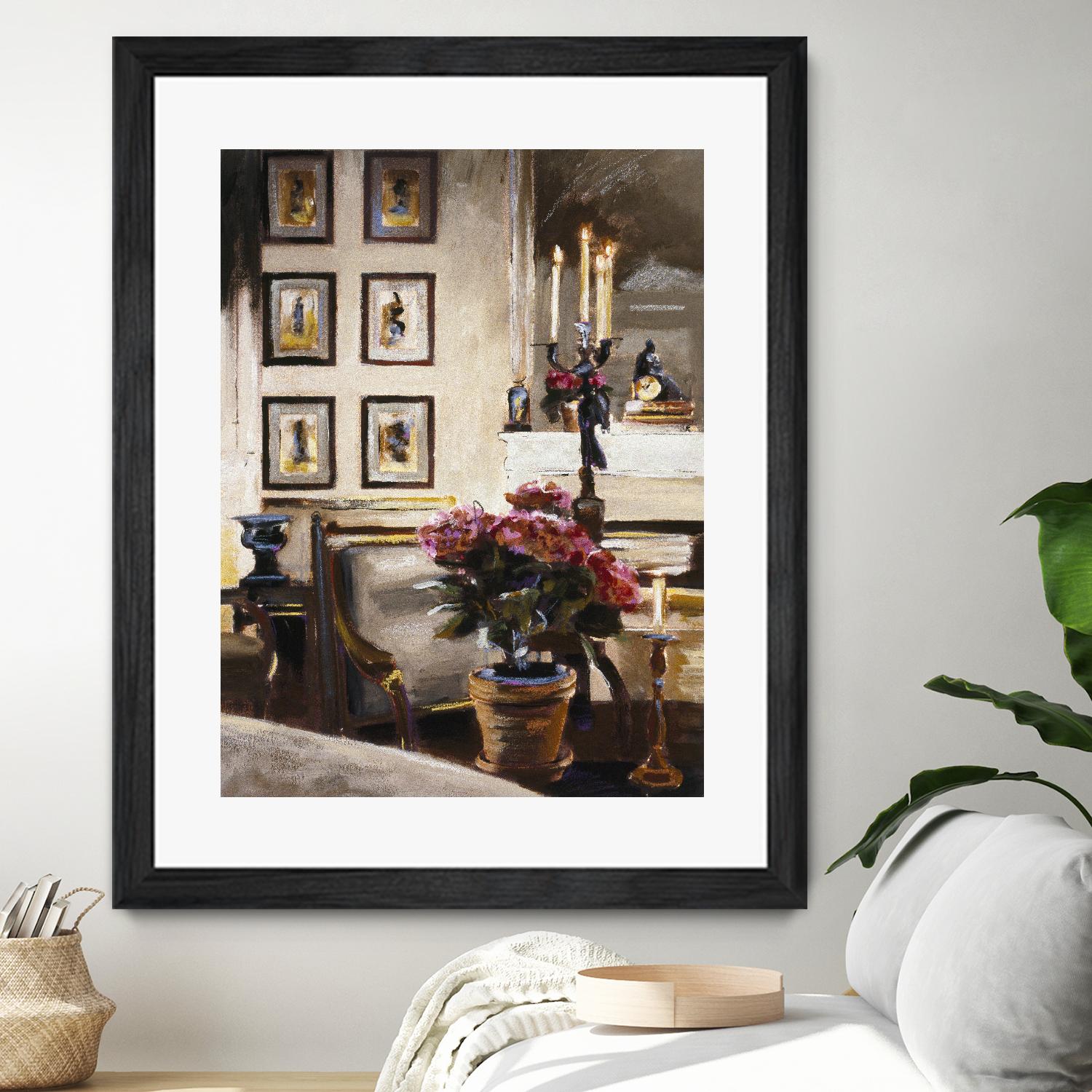 Comfortable Interior 1 by Dennis Carney on GIANT ART - brown architectural