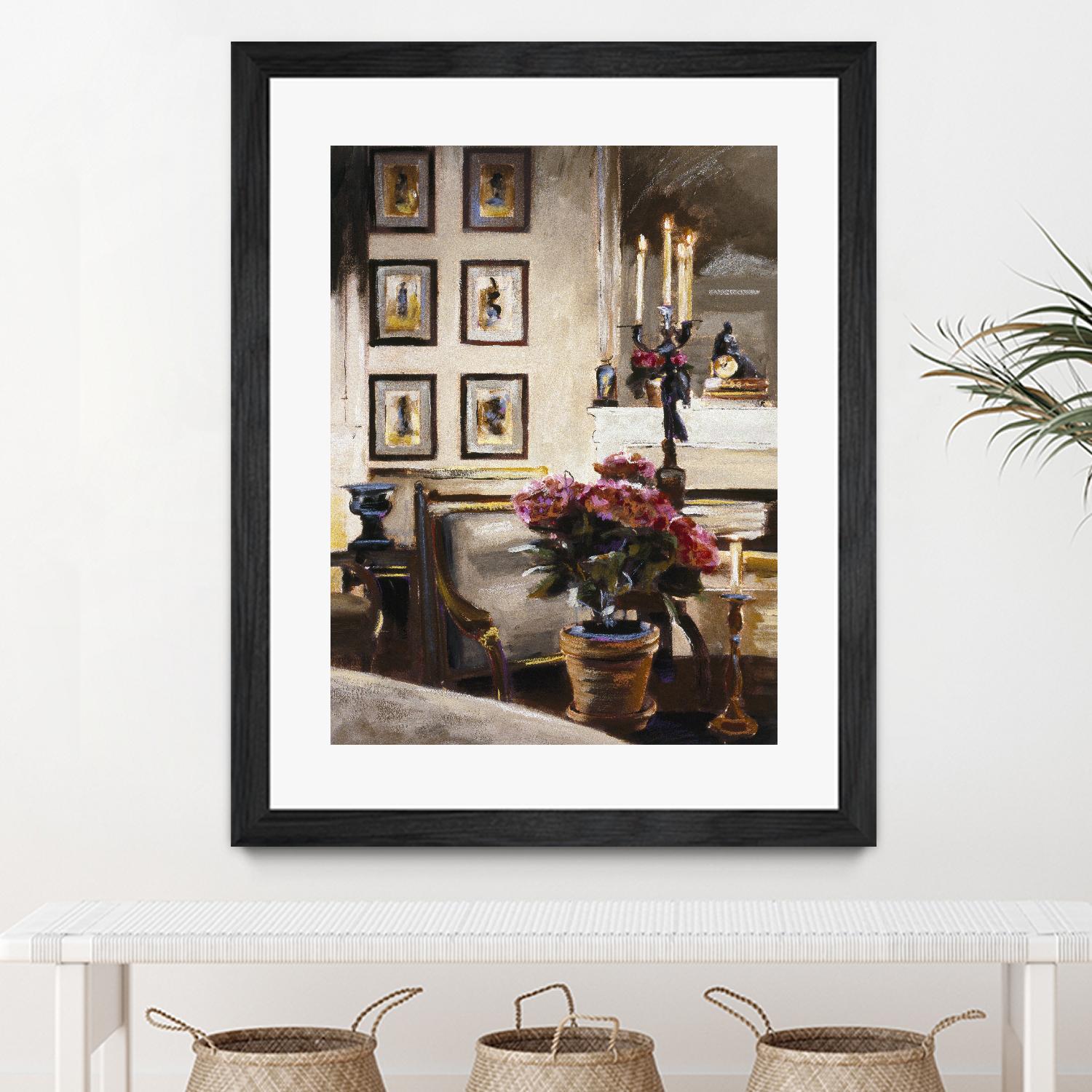 Comfortable Interior 1 by Dennis Carney on GIANT ART - brown architectural