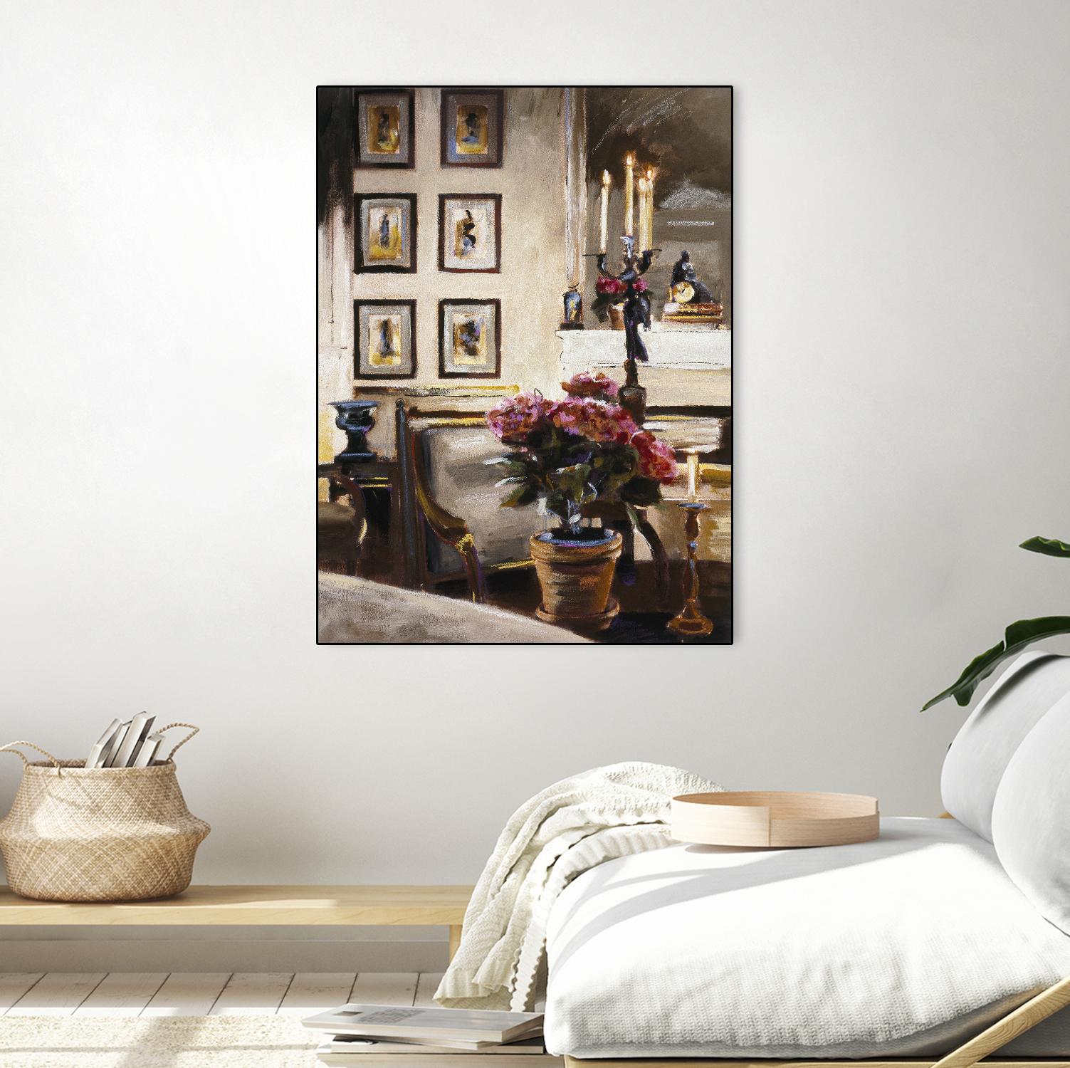 Comfortable Interior 1 by Dennis Carney on GIANT ART - brown architectural