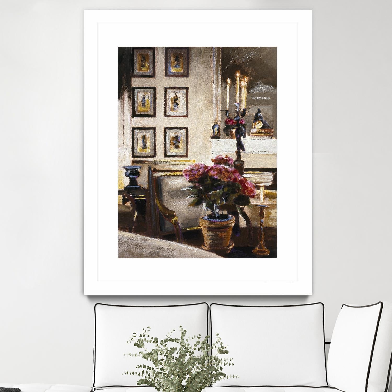 Comfortable Interior 1 by Dennis Carney on GIANT ART - brown architectural