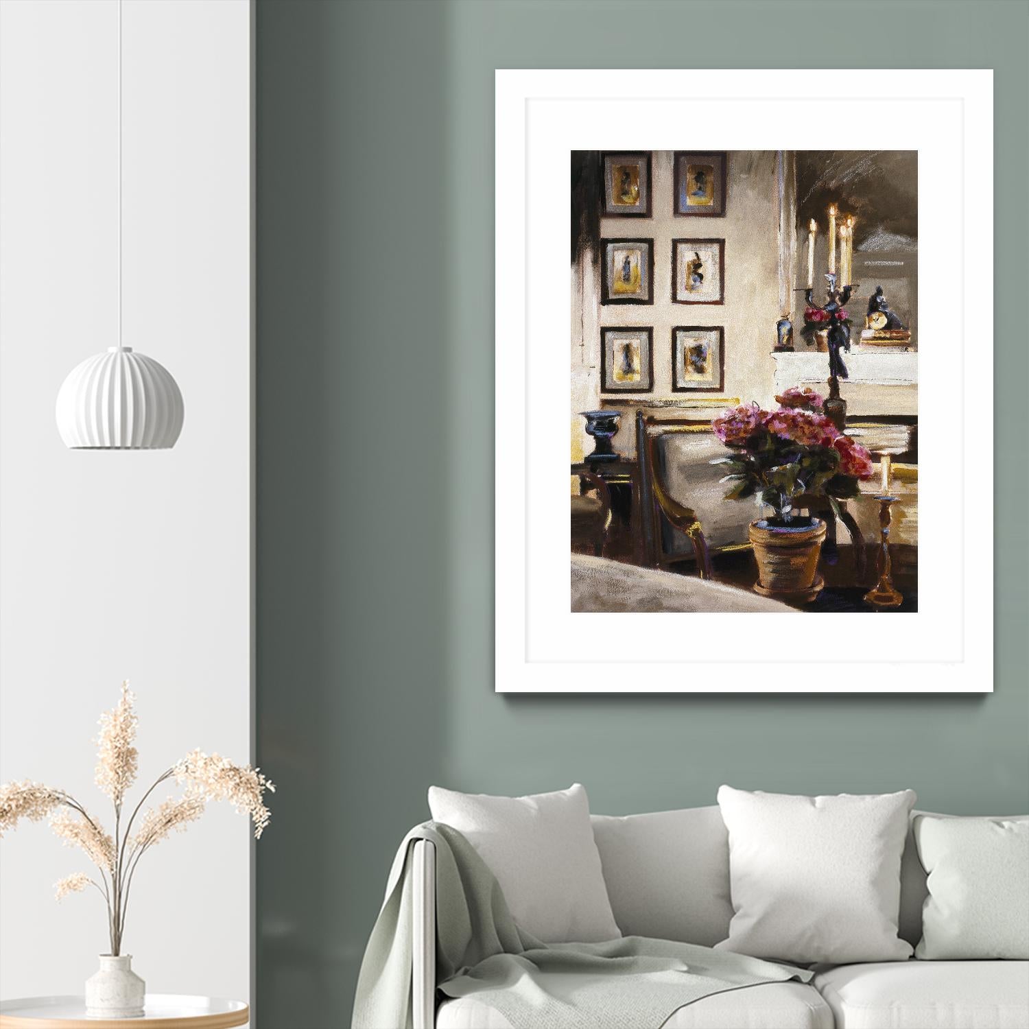 Comfortable Interior 1 by Dennis Carney on GIANT ART - brown architectural