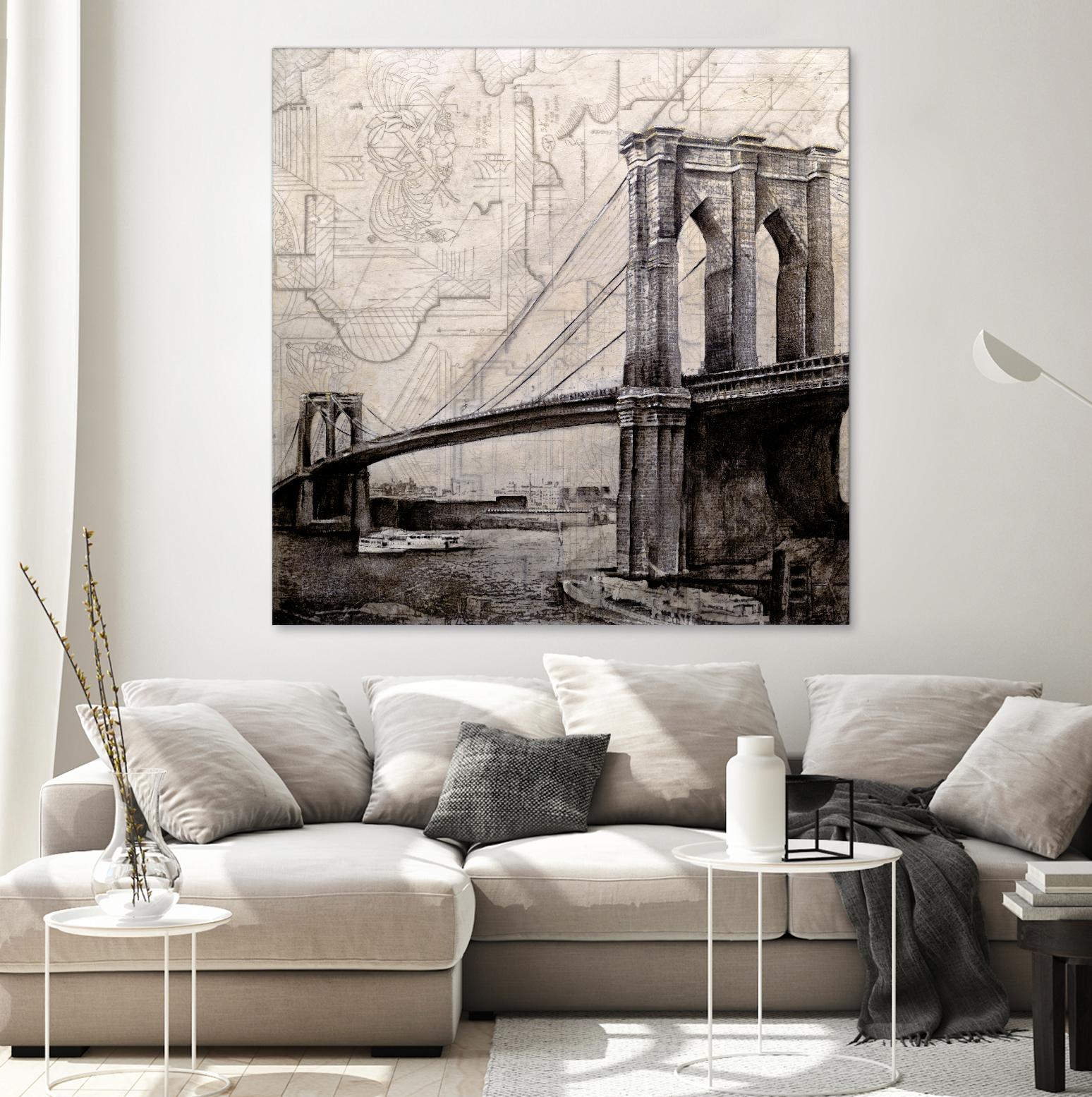 Bridges of Old by John Douglas on GIANT ART - beige city scene