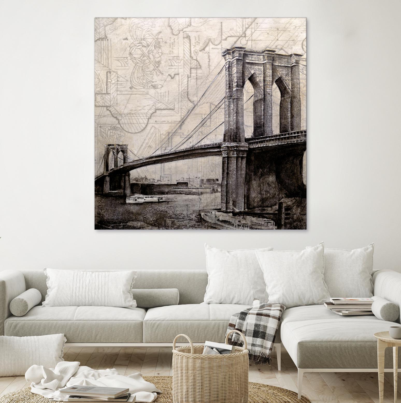 Bridges of Old by John Douglas on GIANT ART - beige city scene