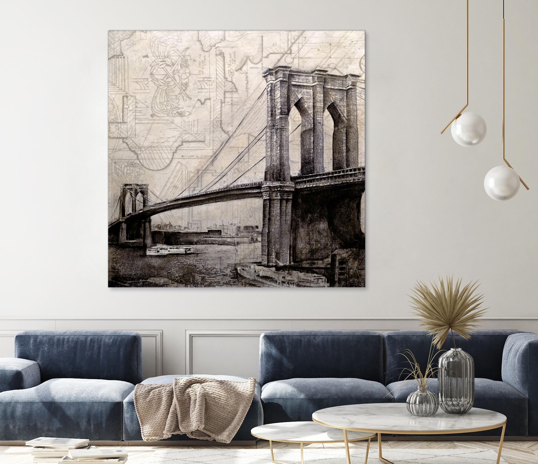 Bridges of Old by John Douglas on GIANT ART - beige city scene