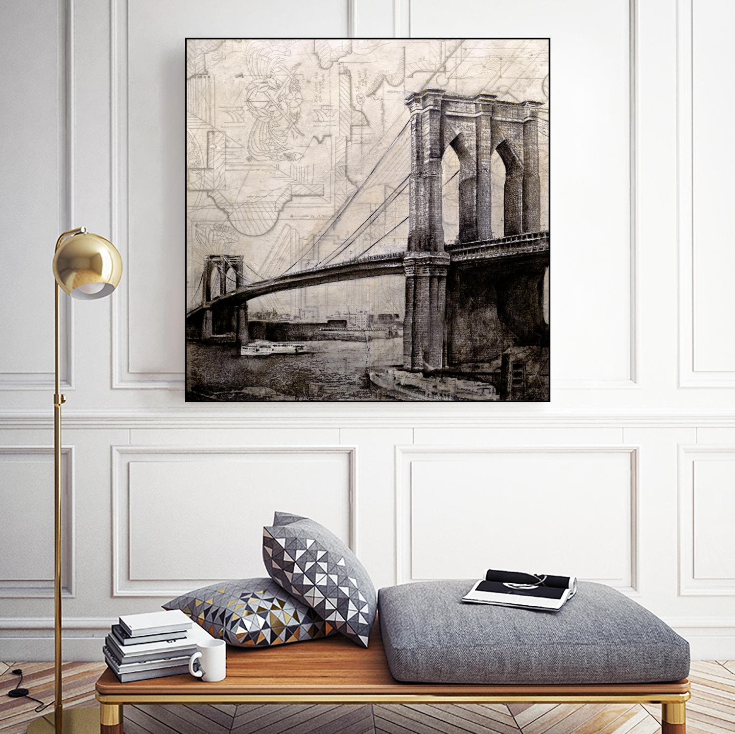 Bridges of Old by John Douglas on GIANT ART - beige city scene
