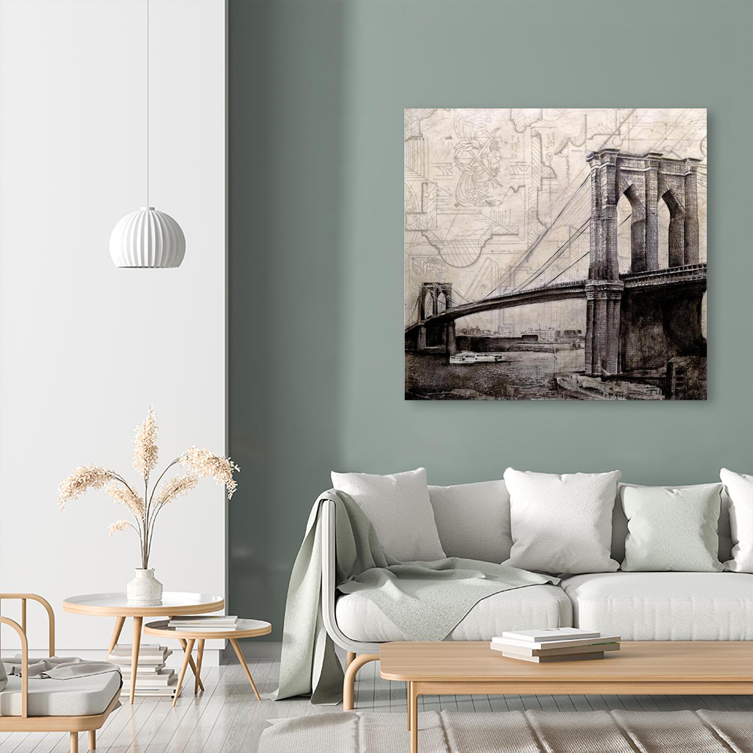 Bridges of Old by John Douglas on GIANT ART - beige city scene