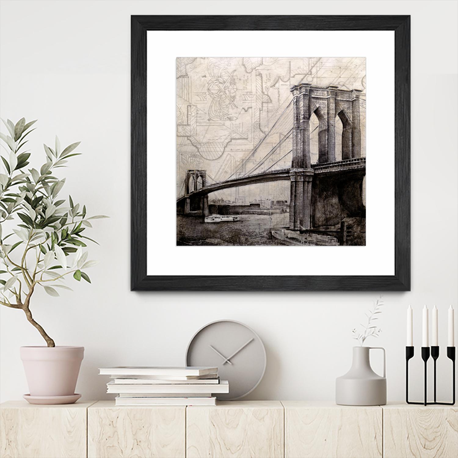 Bridges of Old by John Douglas on GIANT ART - beige city scene