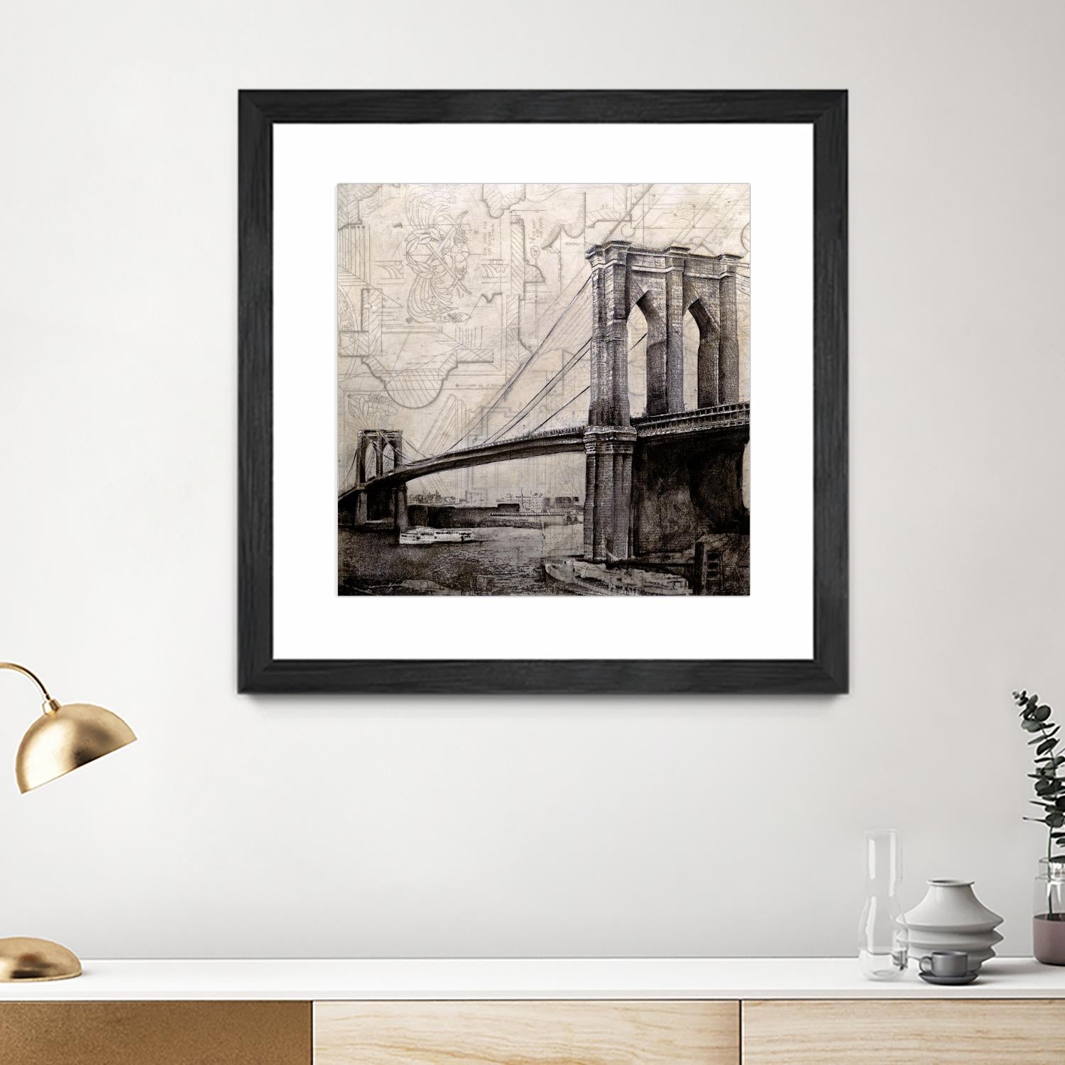 Bridges of Old by John Douglas on GIANT ART - beige city scene