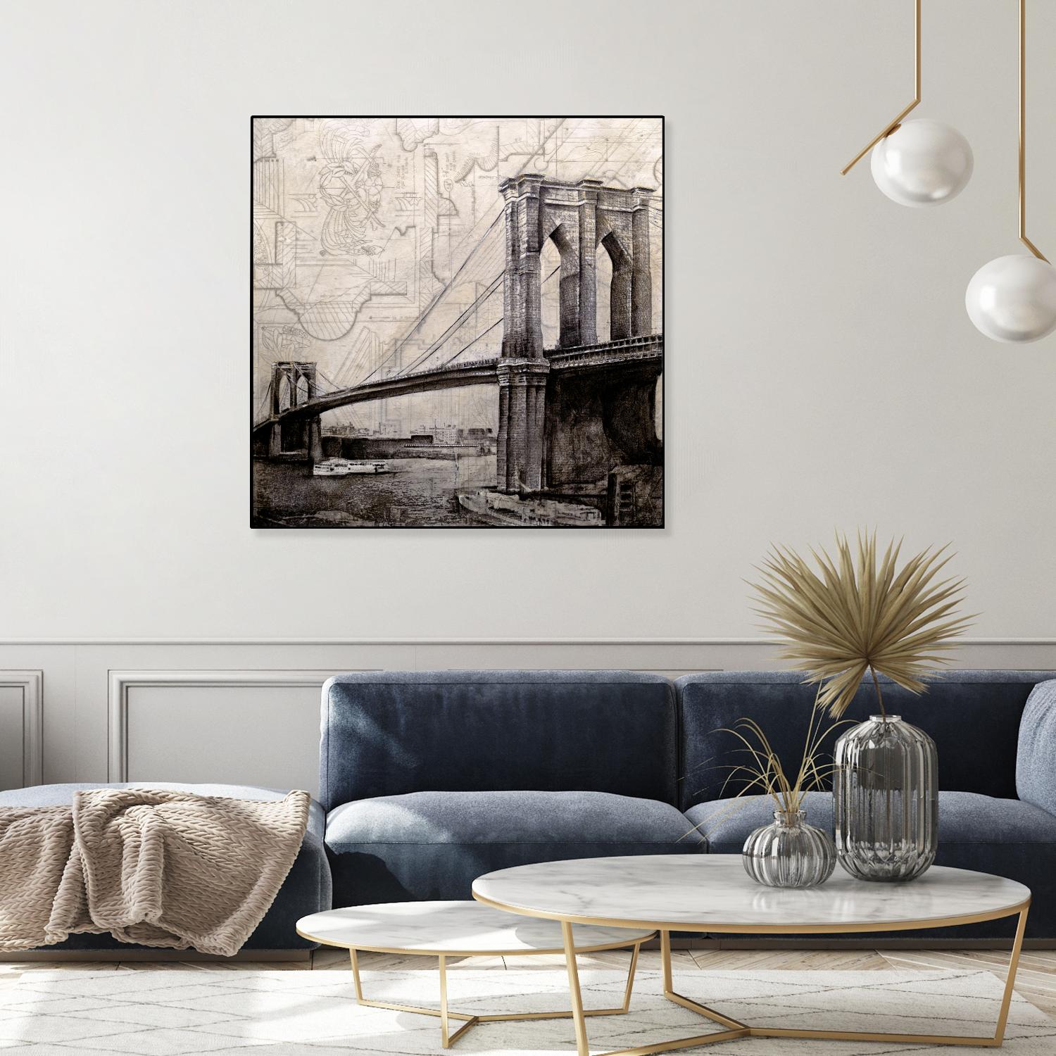 Bridges of Old by John Douglas on GIANT ART - beige city scene