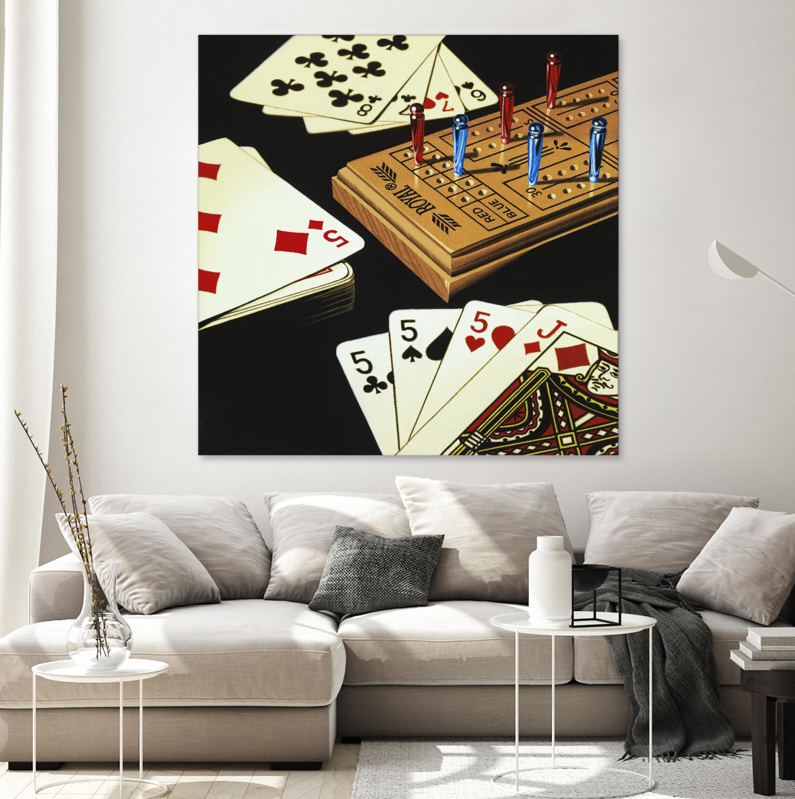Cribbage by Ray Pelley on GIANT ART - white leisure