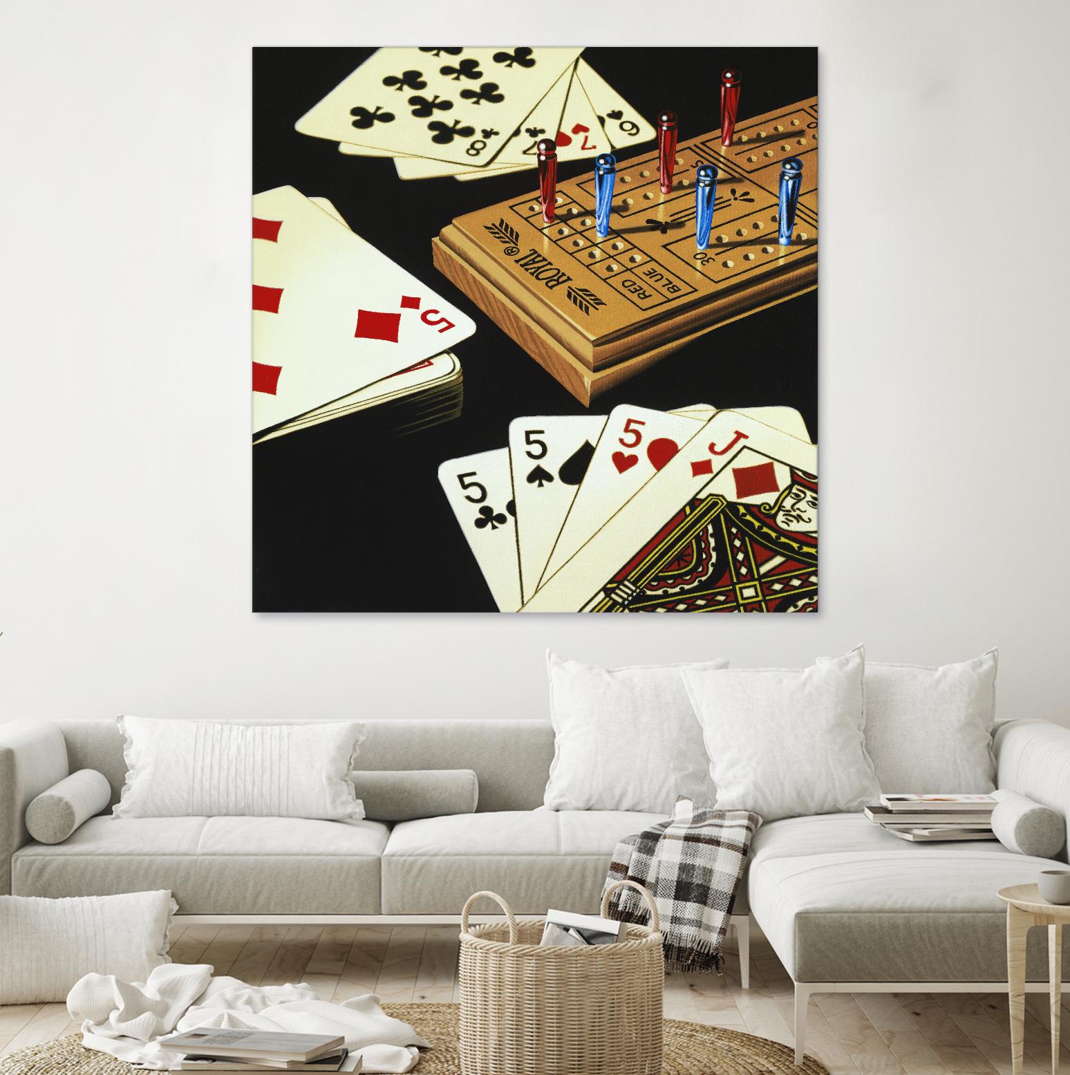 Cribbage by Ray Pelley on GIANT ART - white leisure