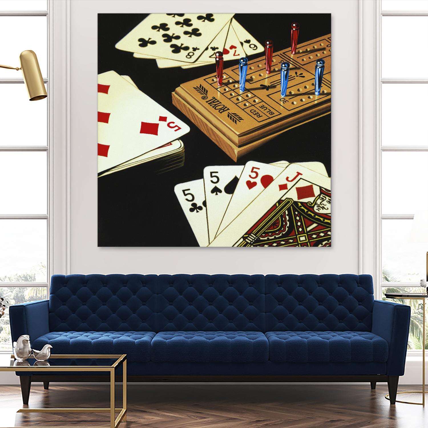 Cribbage by Ray Pelley on GIANT ART - white leisure