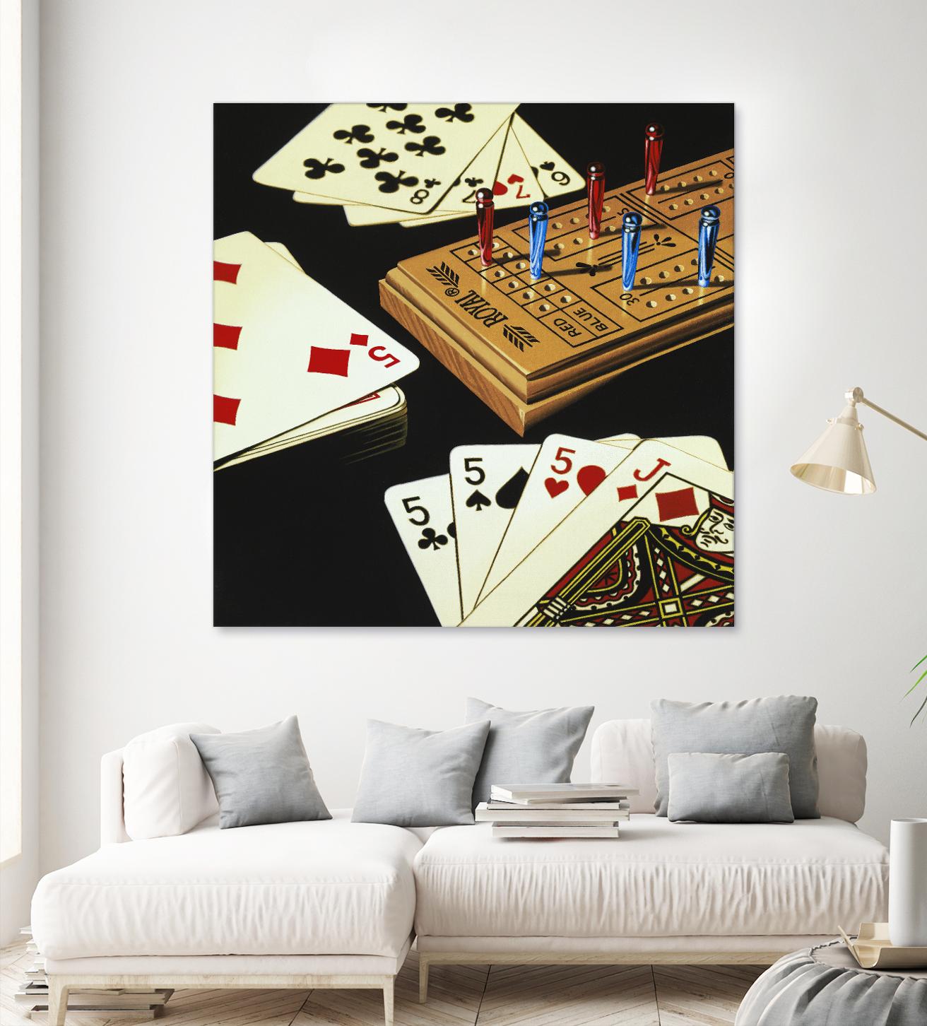 Cribbage by Ray Pelley on GIANT ART - white leisure