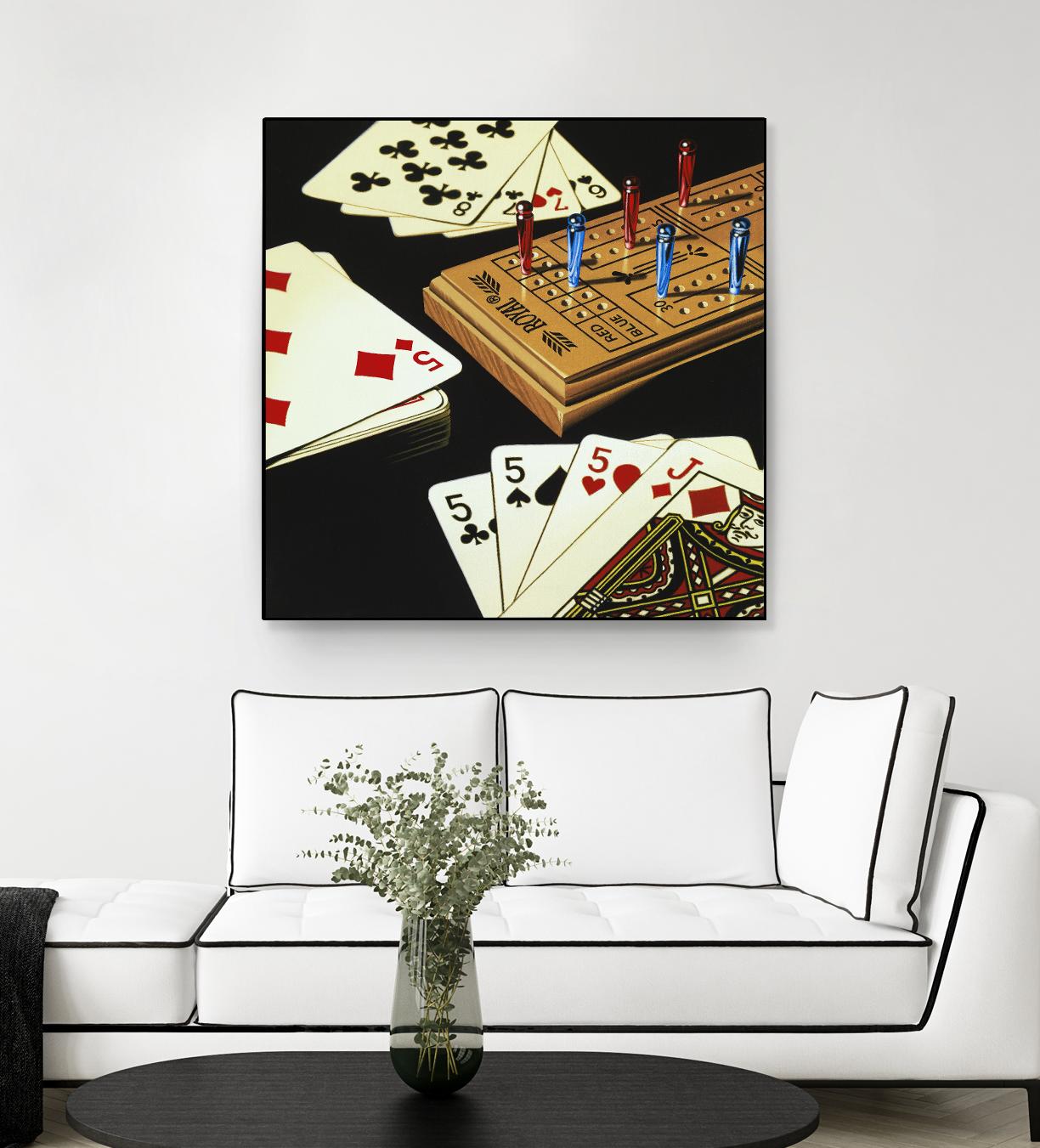 Cribbage by Ray Pelley on GIANT ART - white leisure
