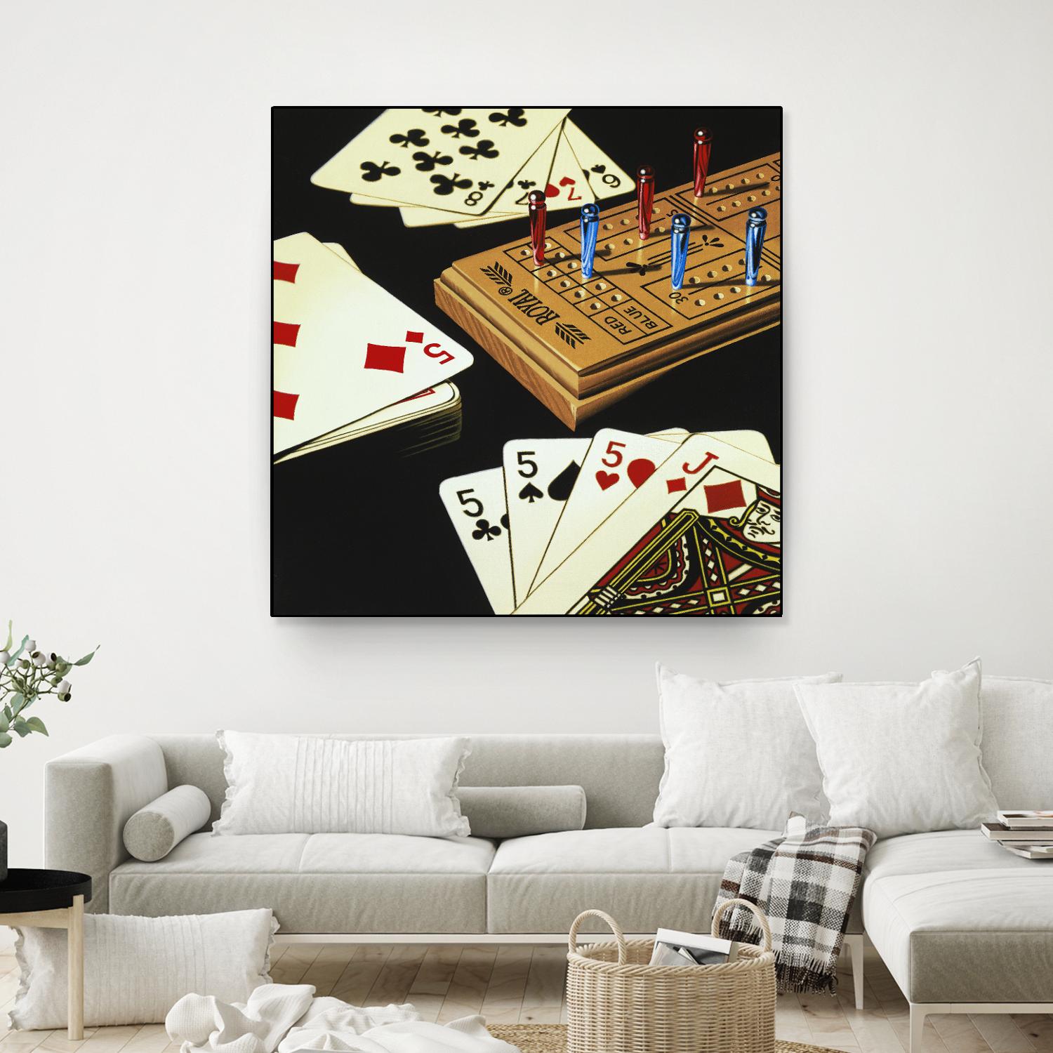 Cribbage by Ray Pelley on GIANT ART - white leisure