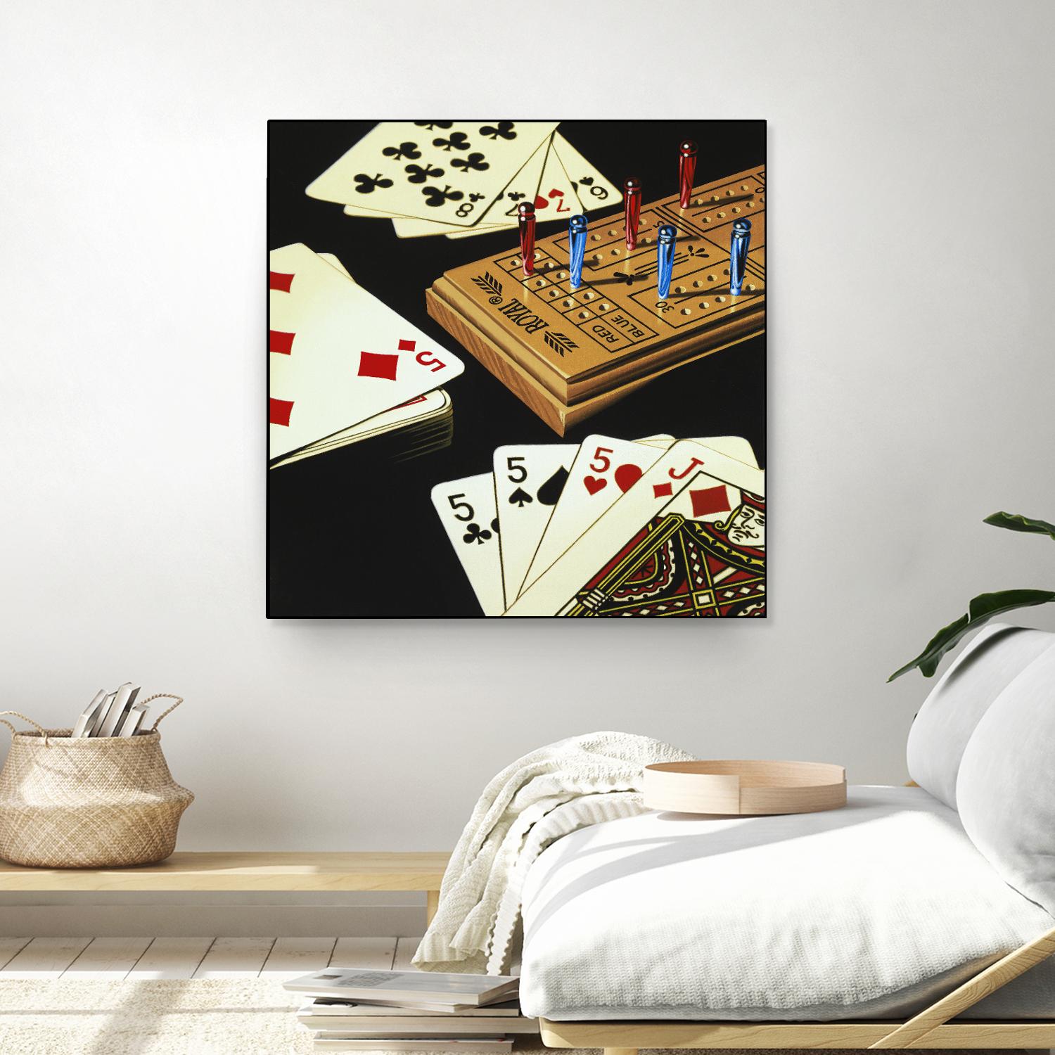Cribbage by Ray Pelley on GIANT ART - white leisure