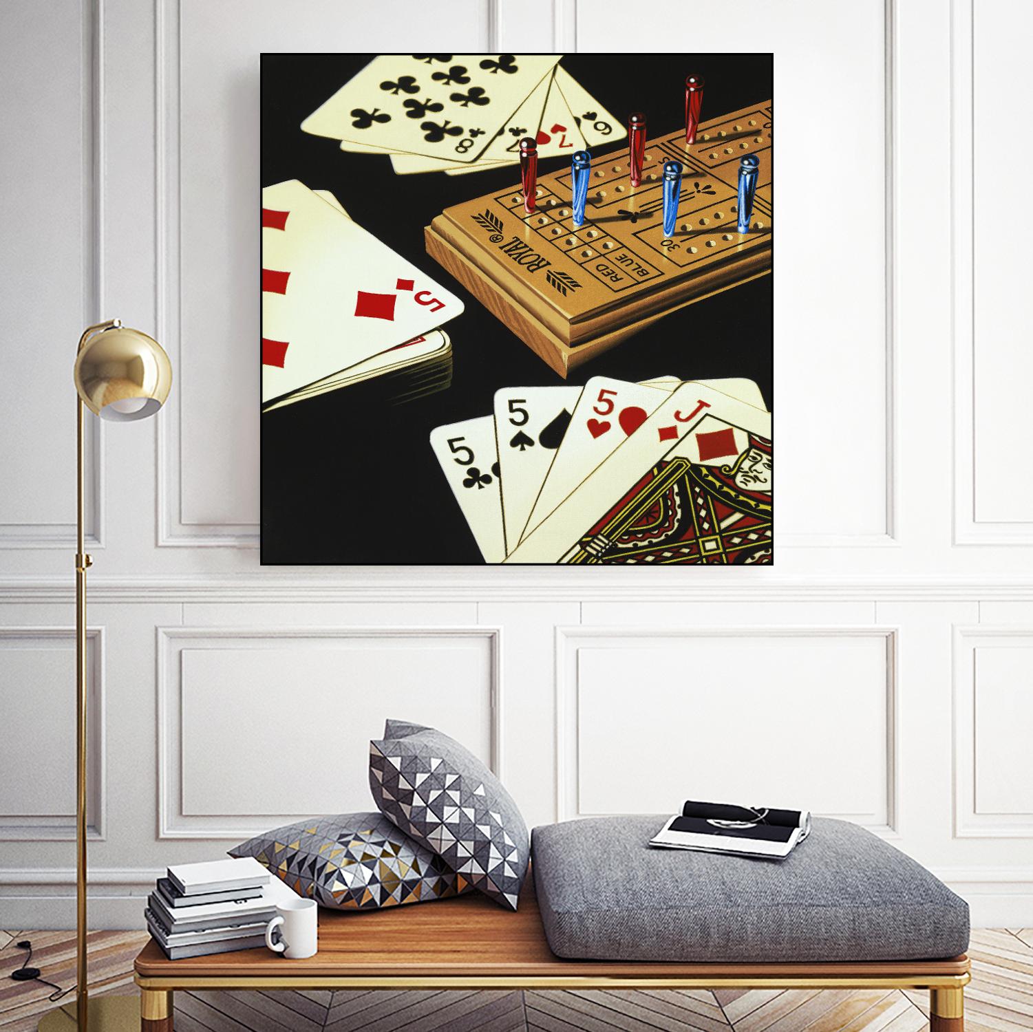 Cribbage by Ray Pelley on GIANT ART - white leisure