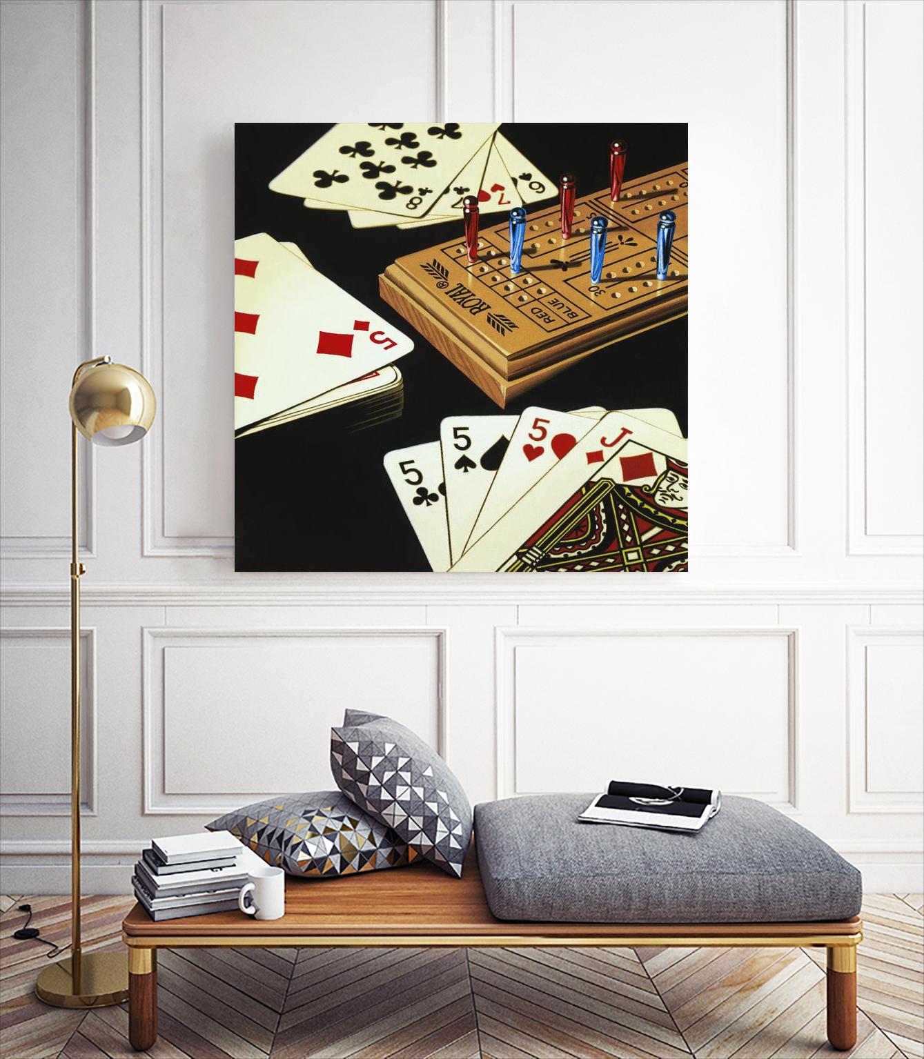 Cribbage by Ray Pelley on GIANT ART - white leisure