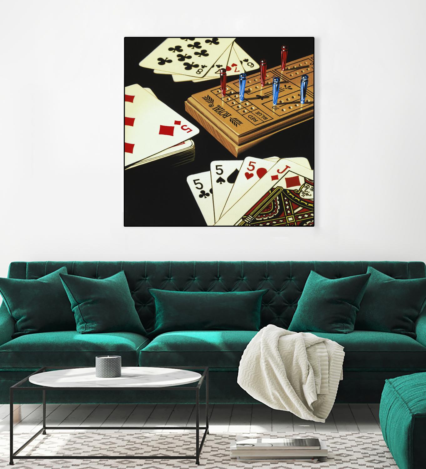 Cribbage by Ray Pelley on GIANT ART - white leisure