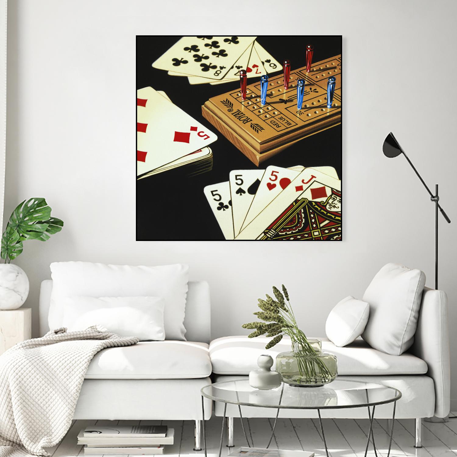 Cribbage by Ray Pelley on GIANT ART - white leisure