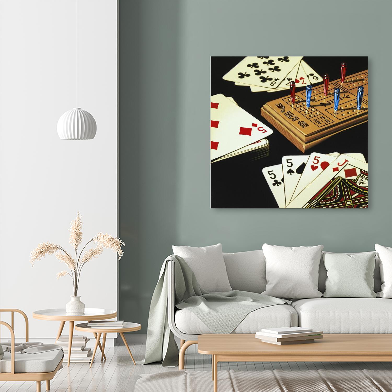 Cribbage by Ray Pelley on GIANT ART - white leisure