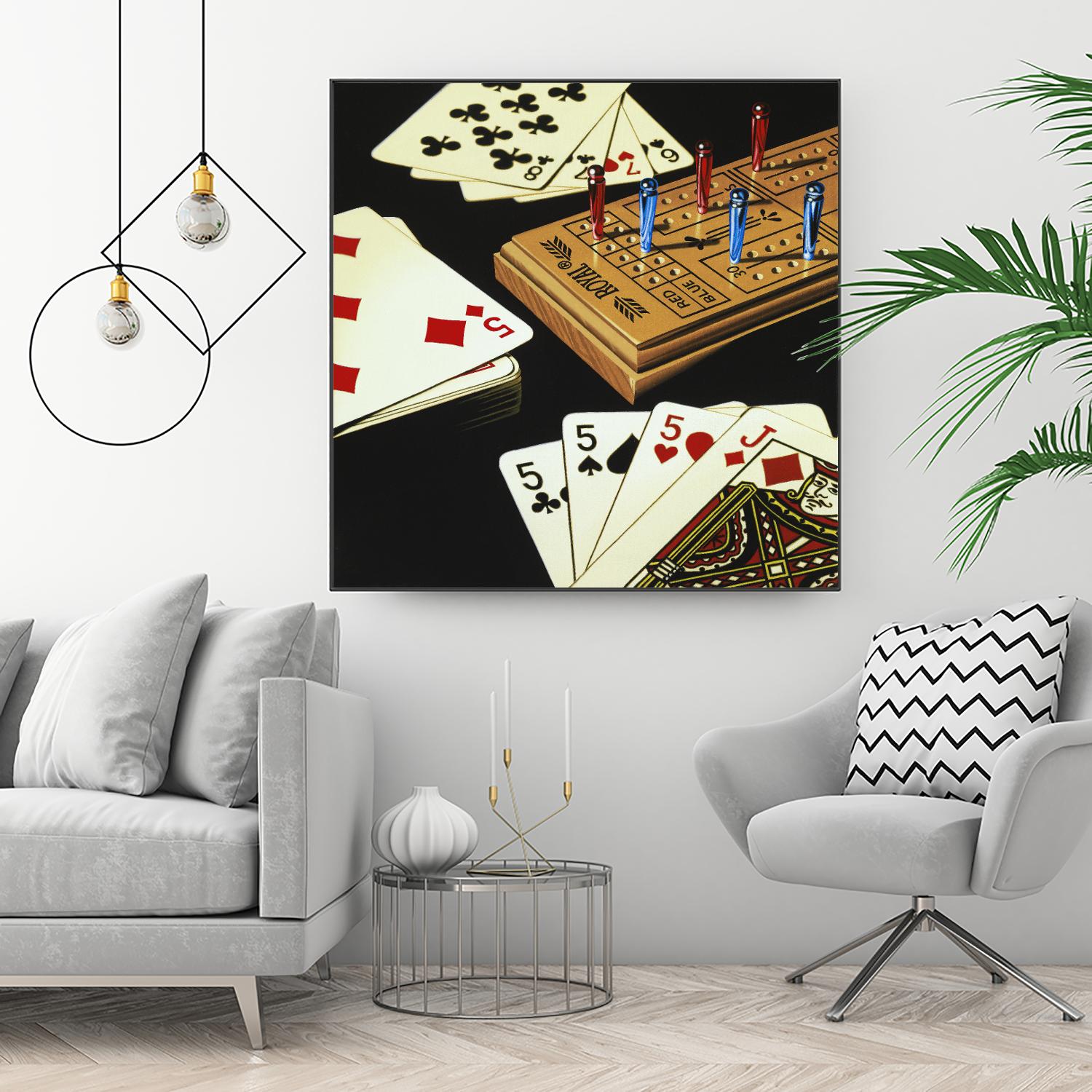 Cribbage by Ray Pelley on GIANT ART - white leisure