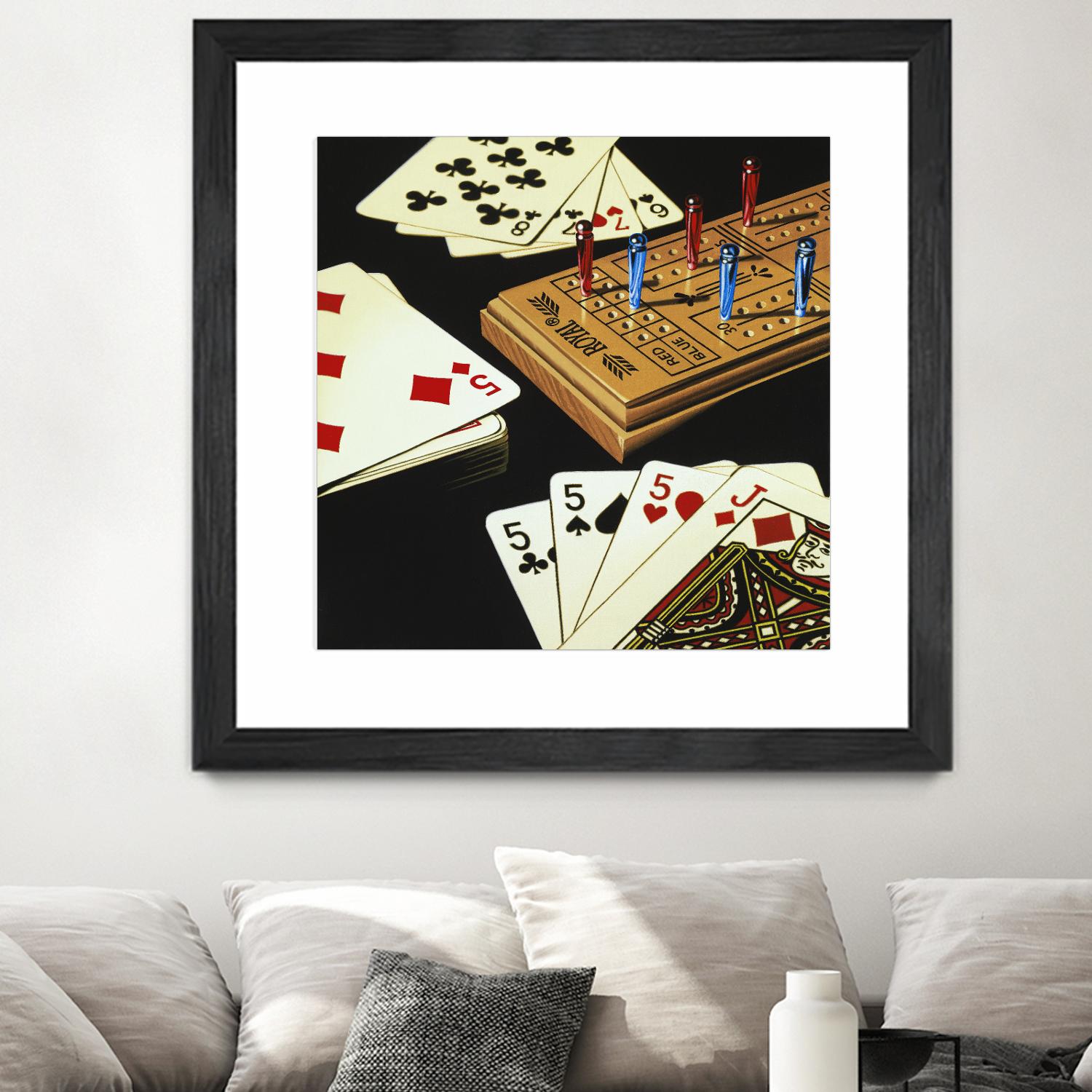 Cribbage by Ray Pelley on GIANT ART - white leisure