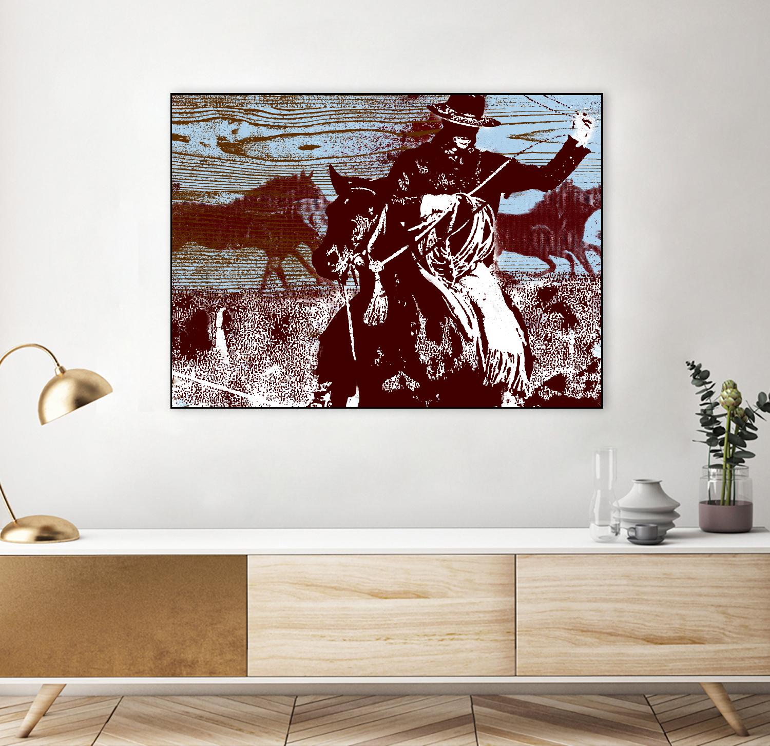 Americana 3 by JB Hall on GIANT ART - blue country look