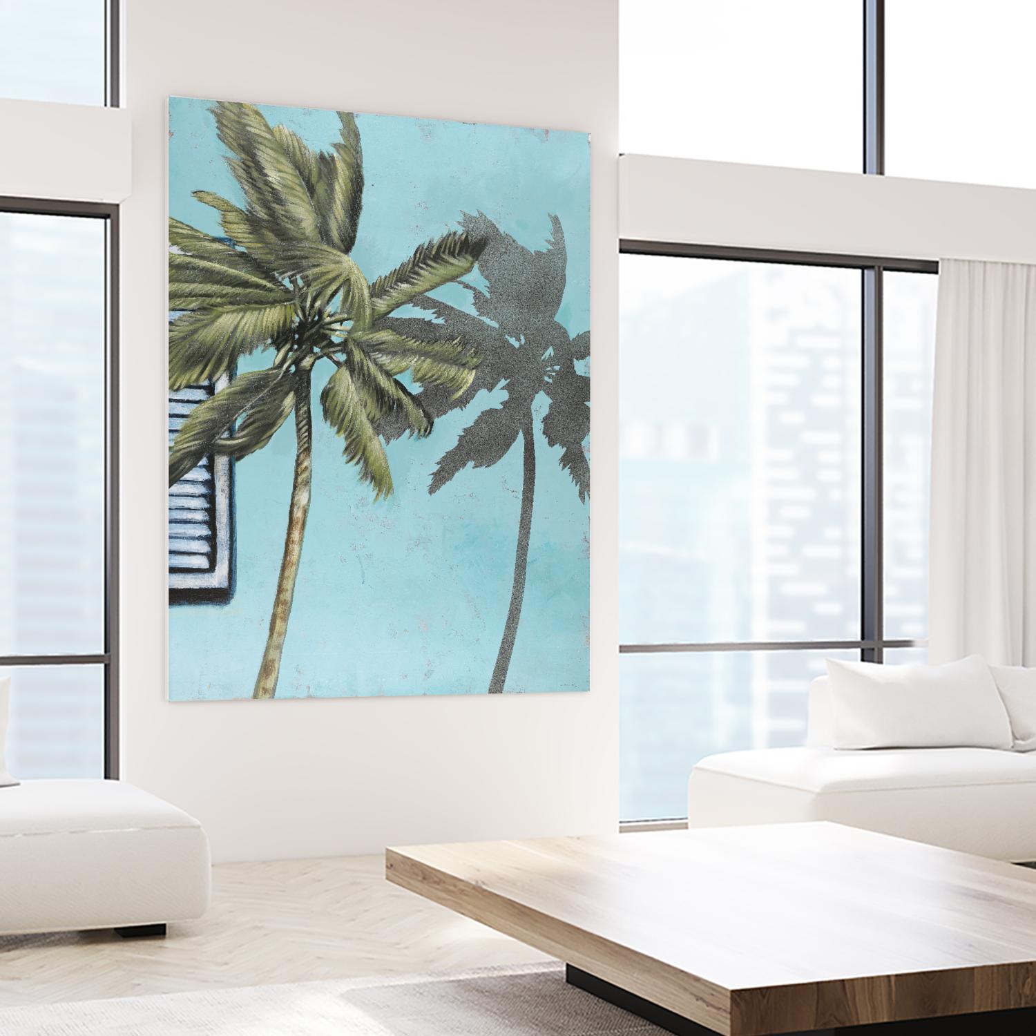 Tropic Shadow 1 by David Dauncey on GIANT ART - blue tropical