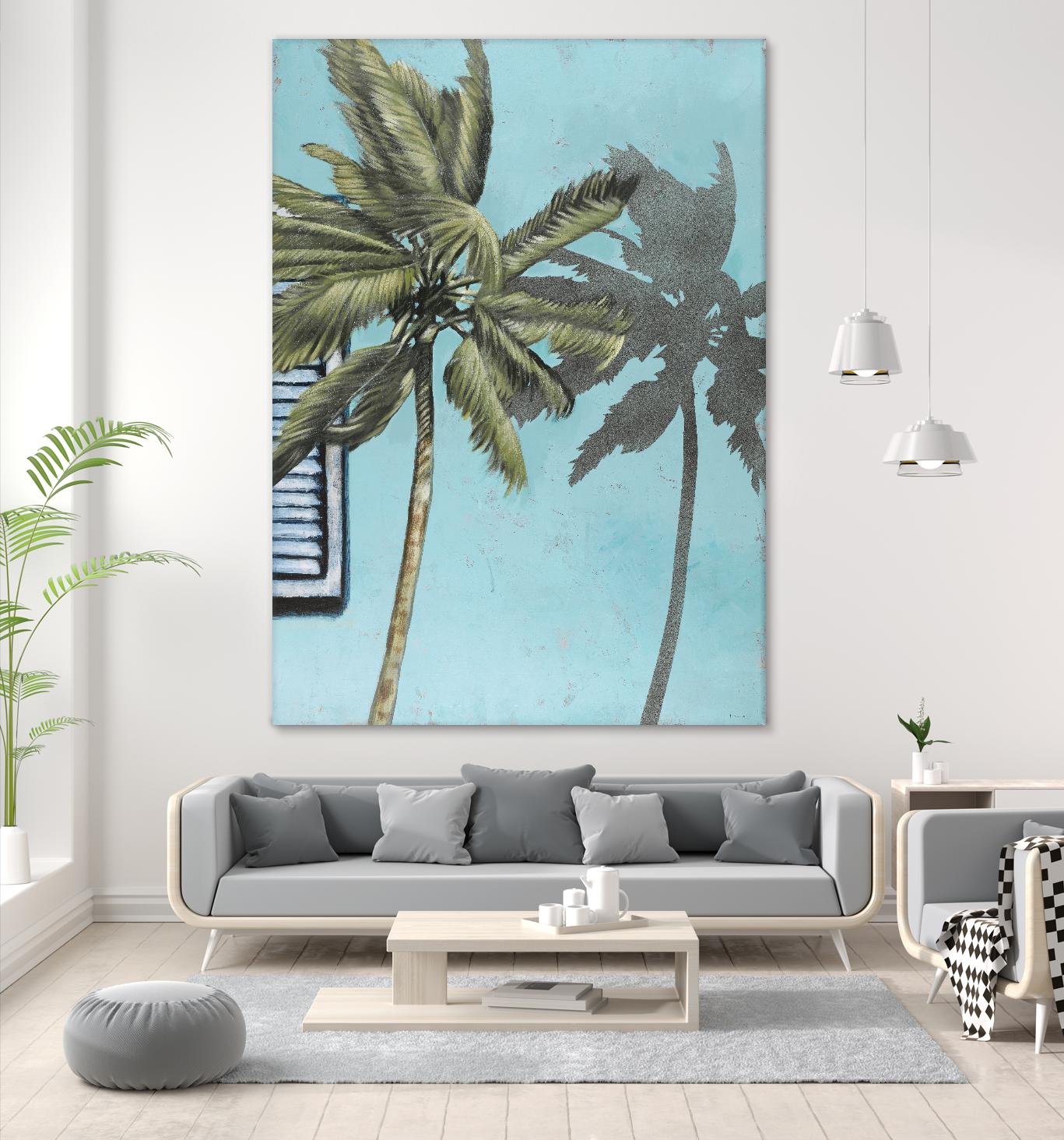 Tropic Shadow 1 by David Dauncey on GIANT ART - blue tropical