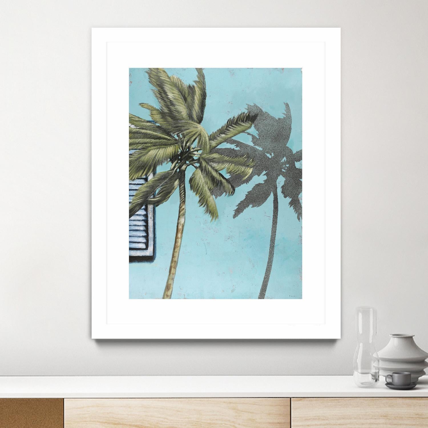 Tropic Shadow 1 by David Dauncey on GIANT ART - blue tropical