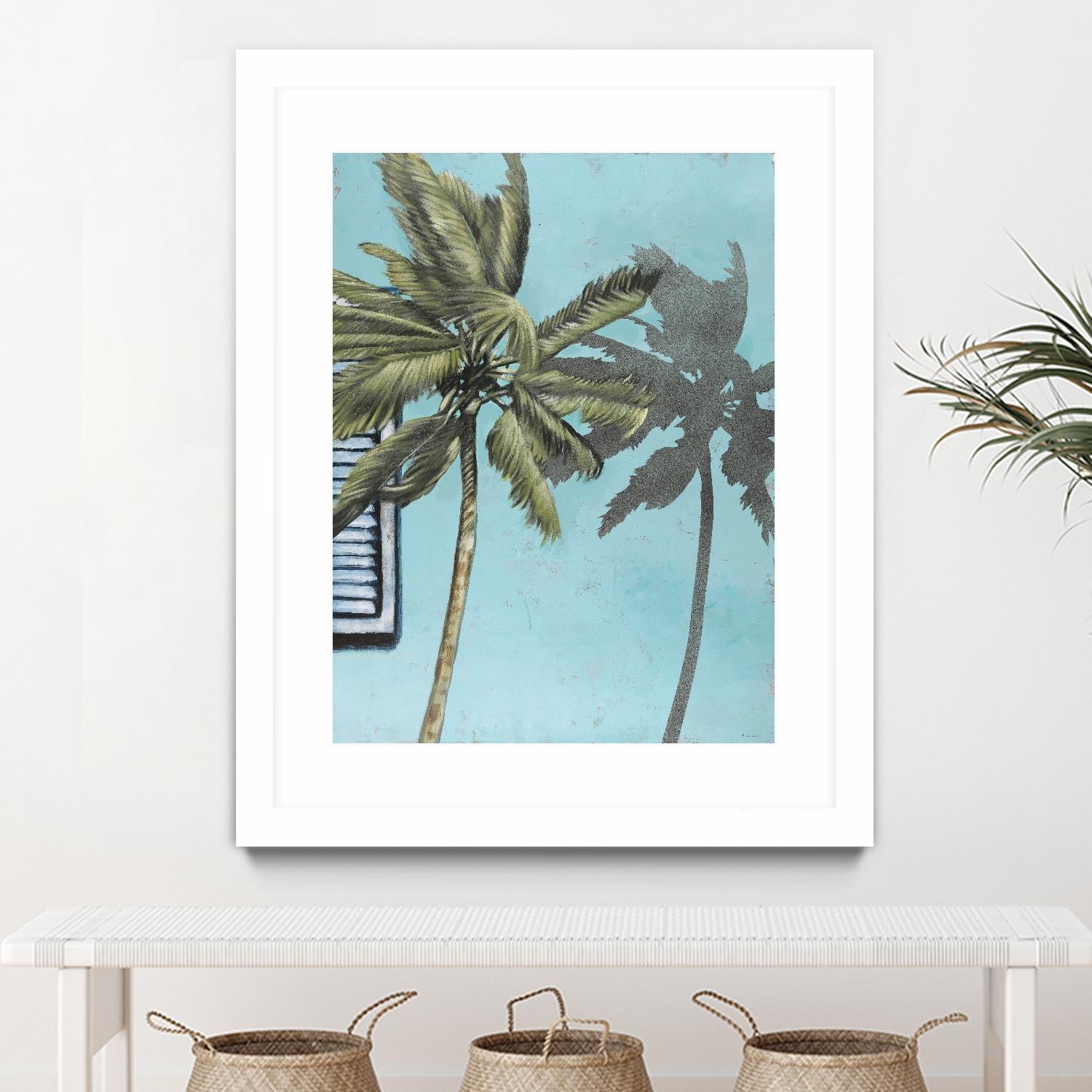 Tropic Shadow 1 by David Dauncey on GIANT ART - blue tropical