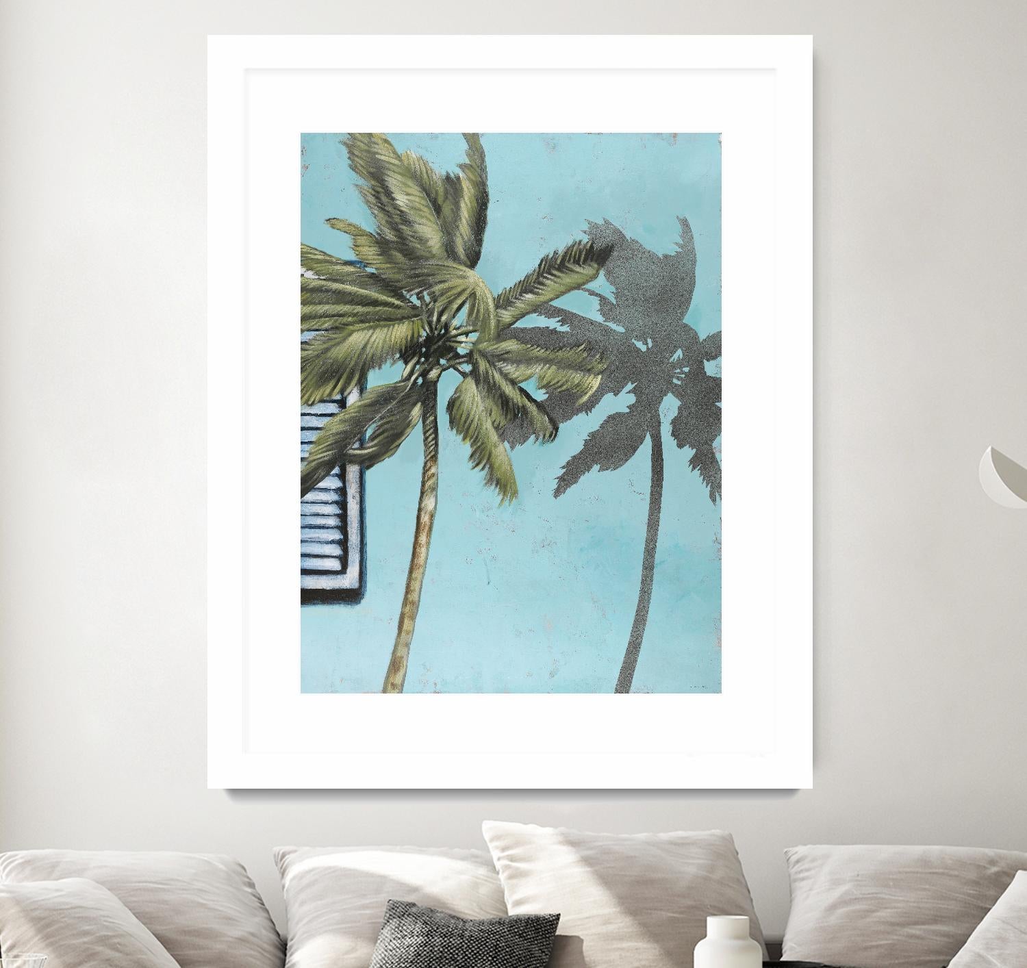 Tropic Shadow 1 by David Dauncey on GIANT ART - blue tropical