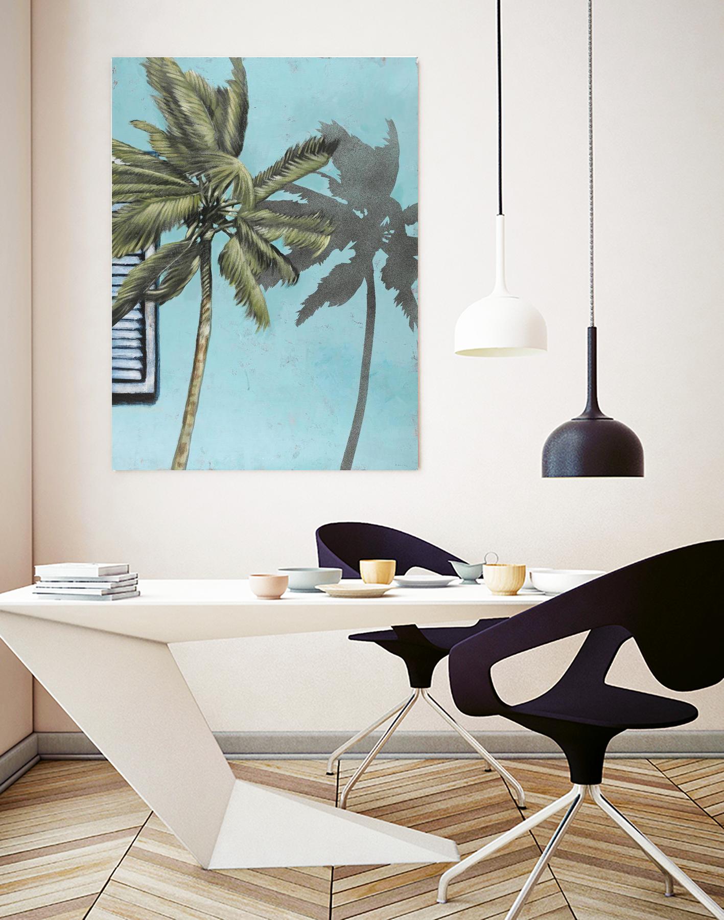 Tropic Shadow 1 by David Dauncey on GIANT ART - blue tropical