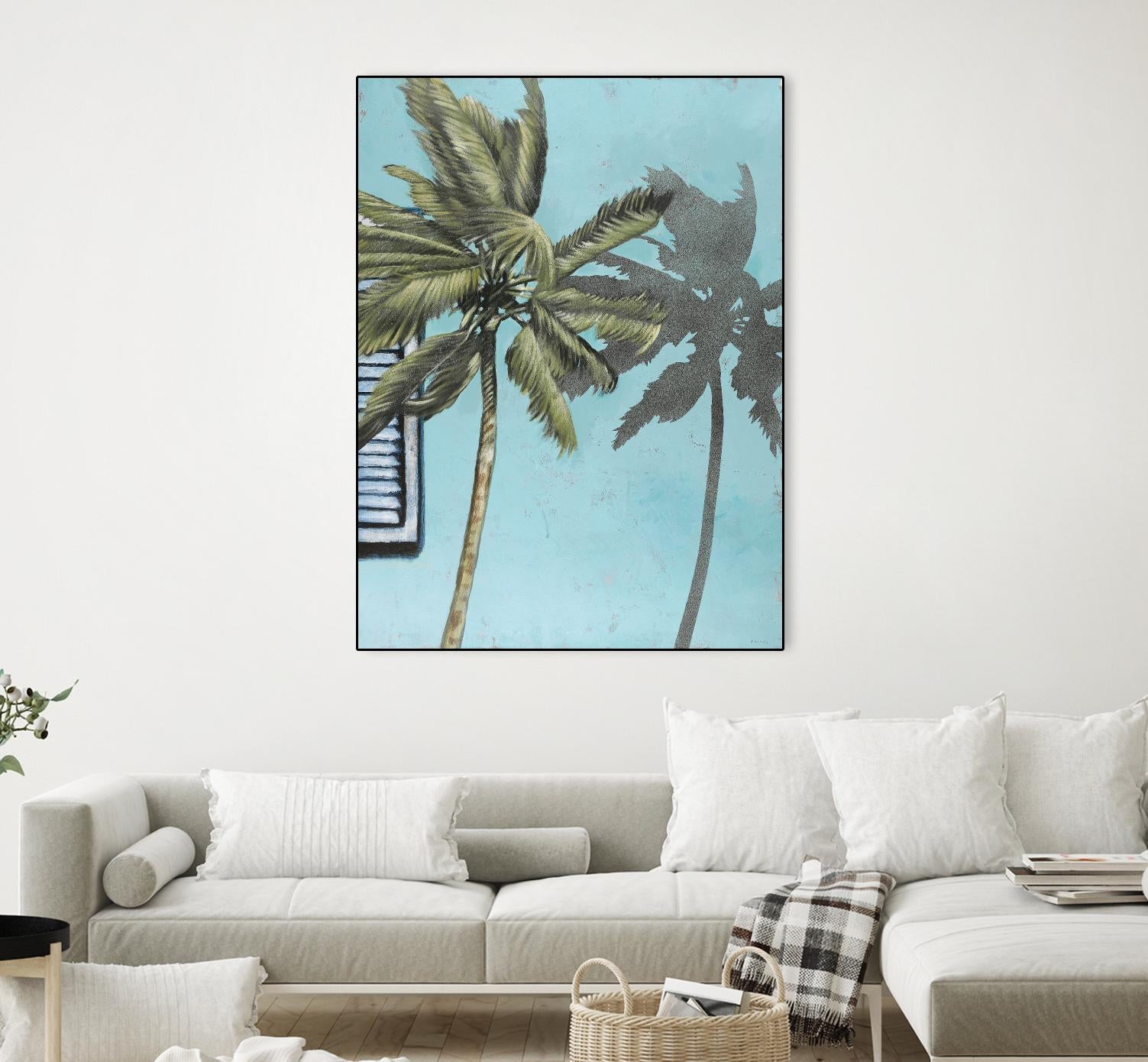 Tropic Shadow 1 by David Dauncey on GIANT ART - blue tropical